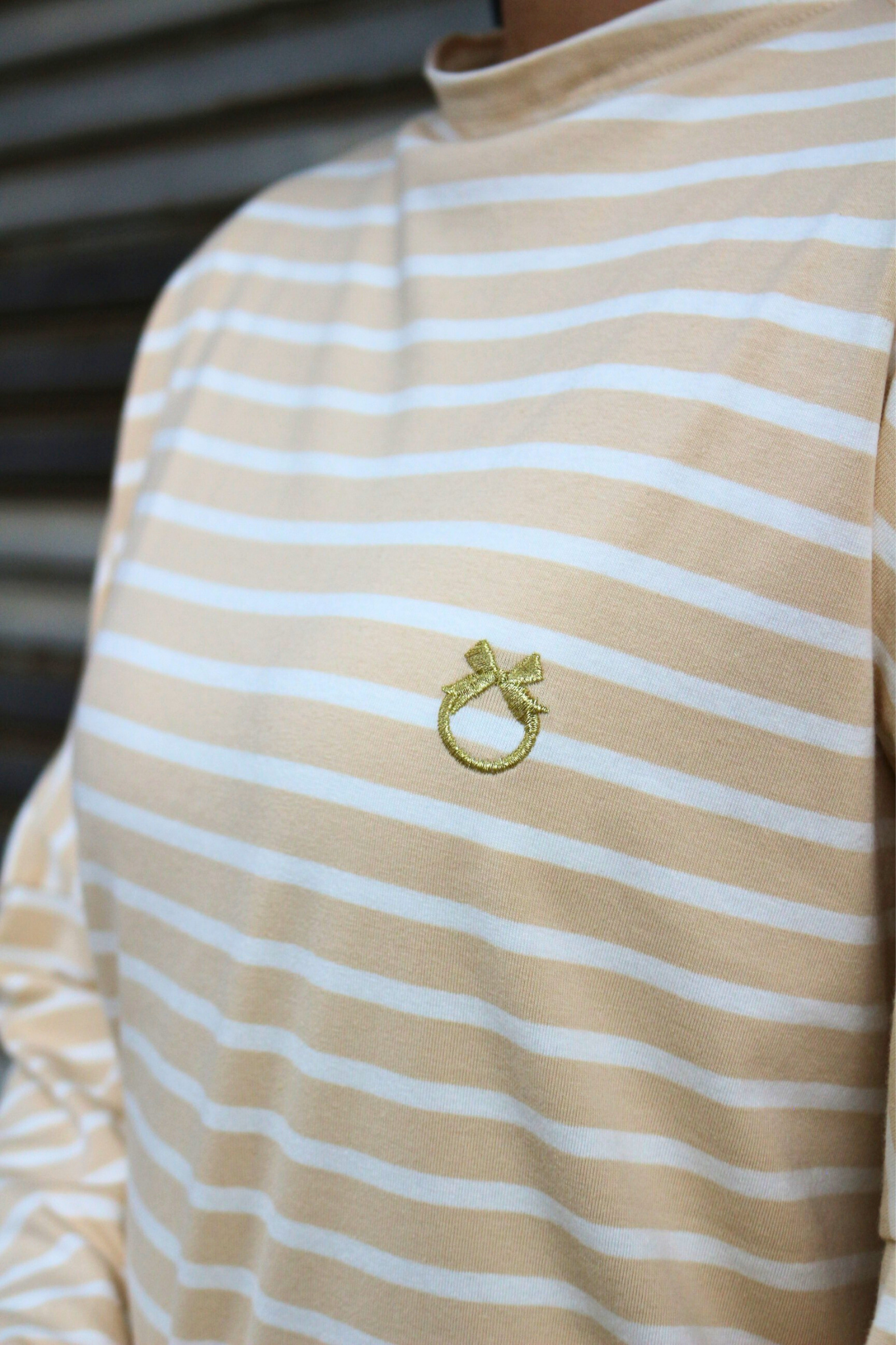 Amani Stripe Button Top