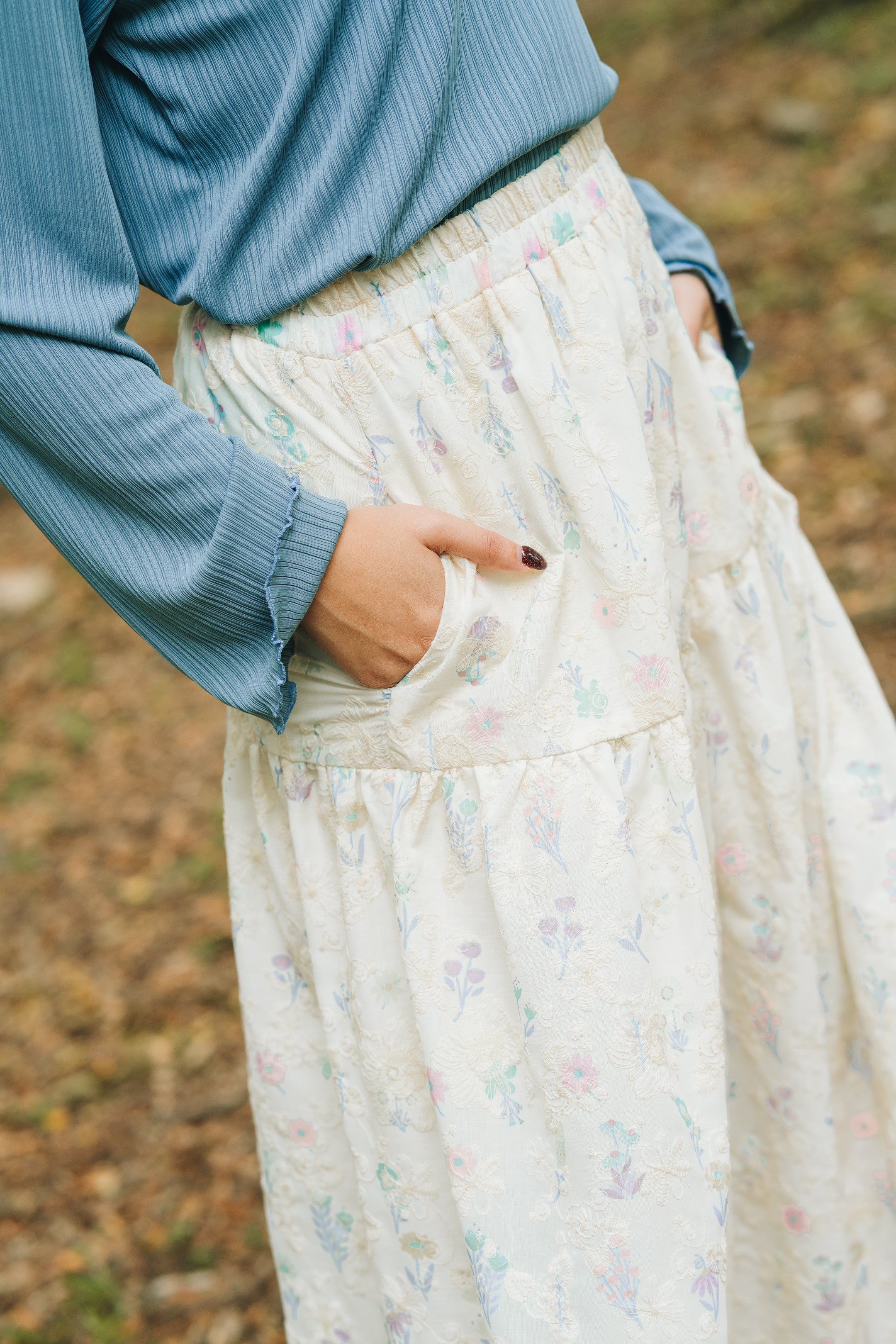 Faye Cotton Eyelet Skirt