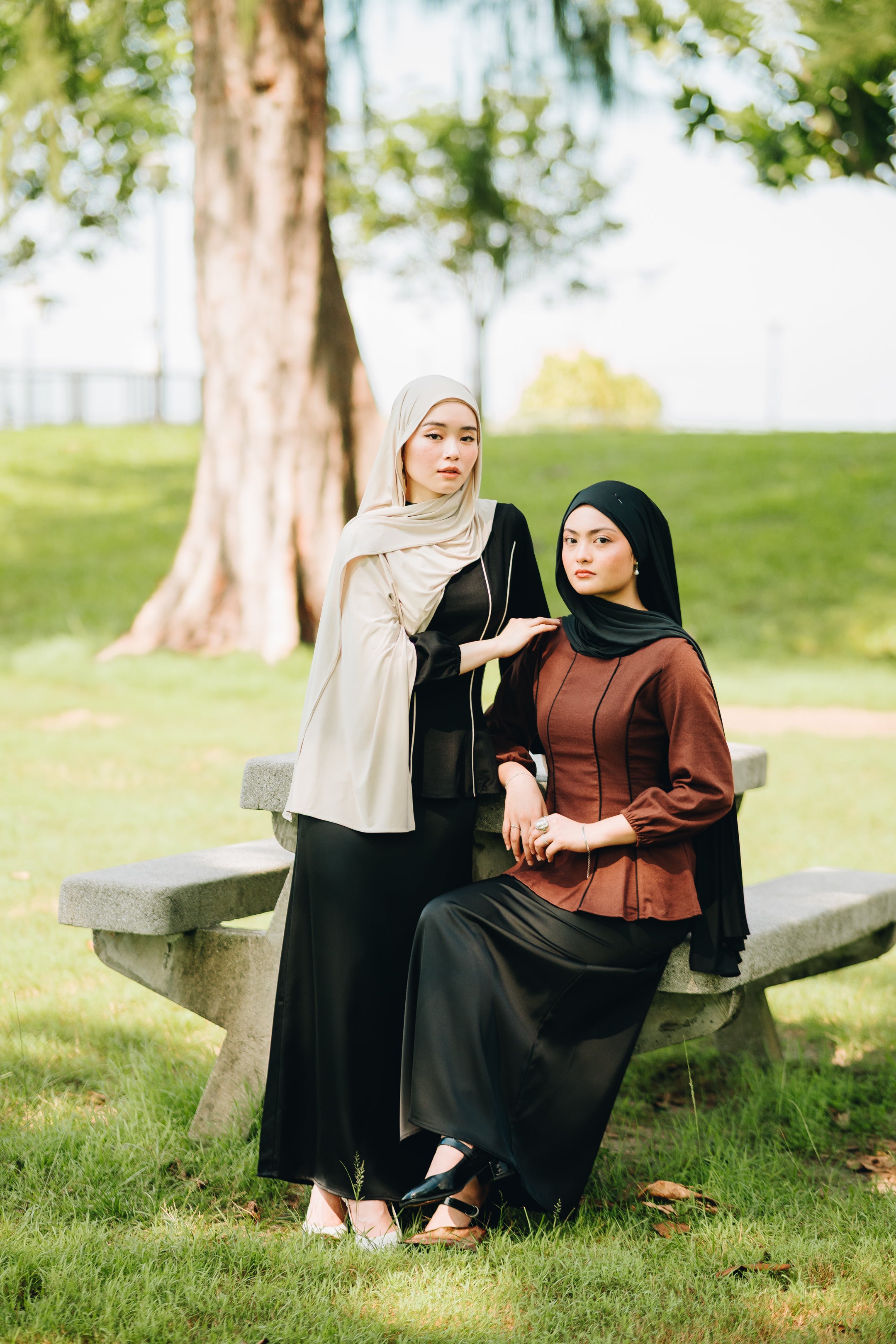 Linen Panelled Peplum Top