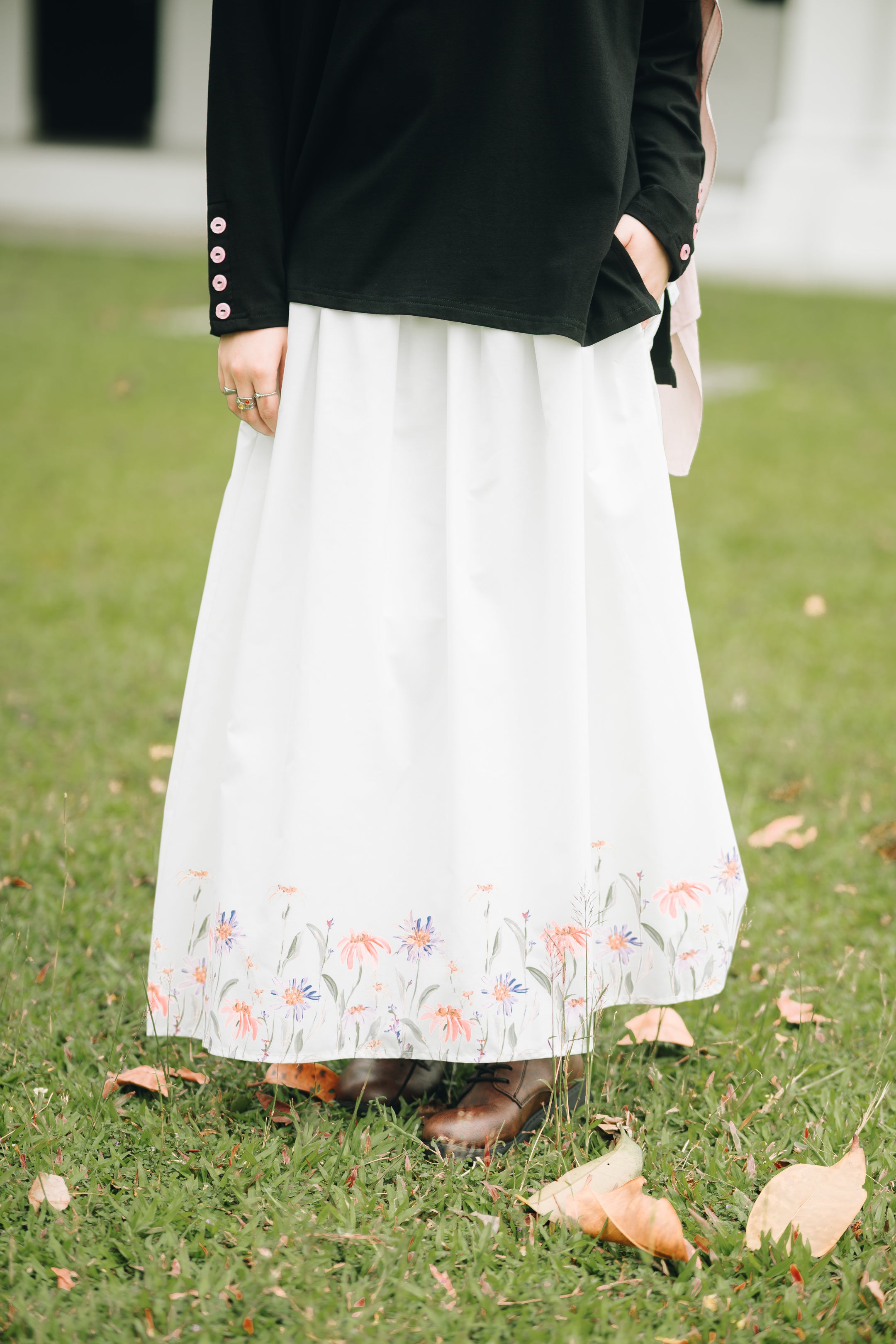 Wildflower Skirt in White