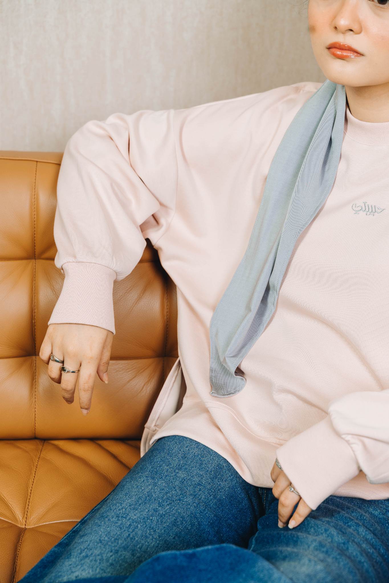 Modal Habibti Sweater in Pink