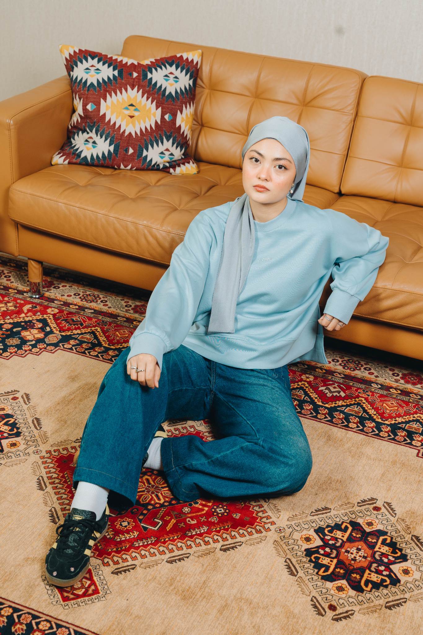 Modal Habibti Sweater in Blue