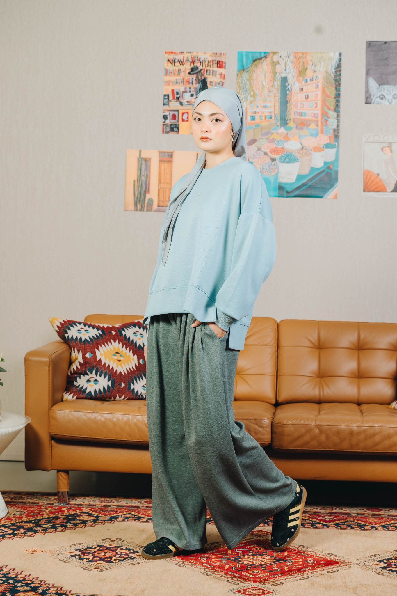 Modal Habibti Sweater in Blue