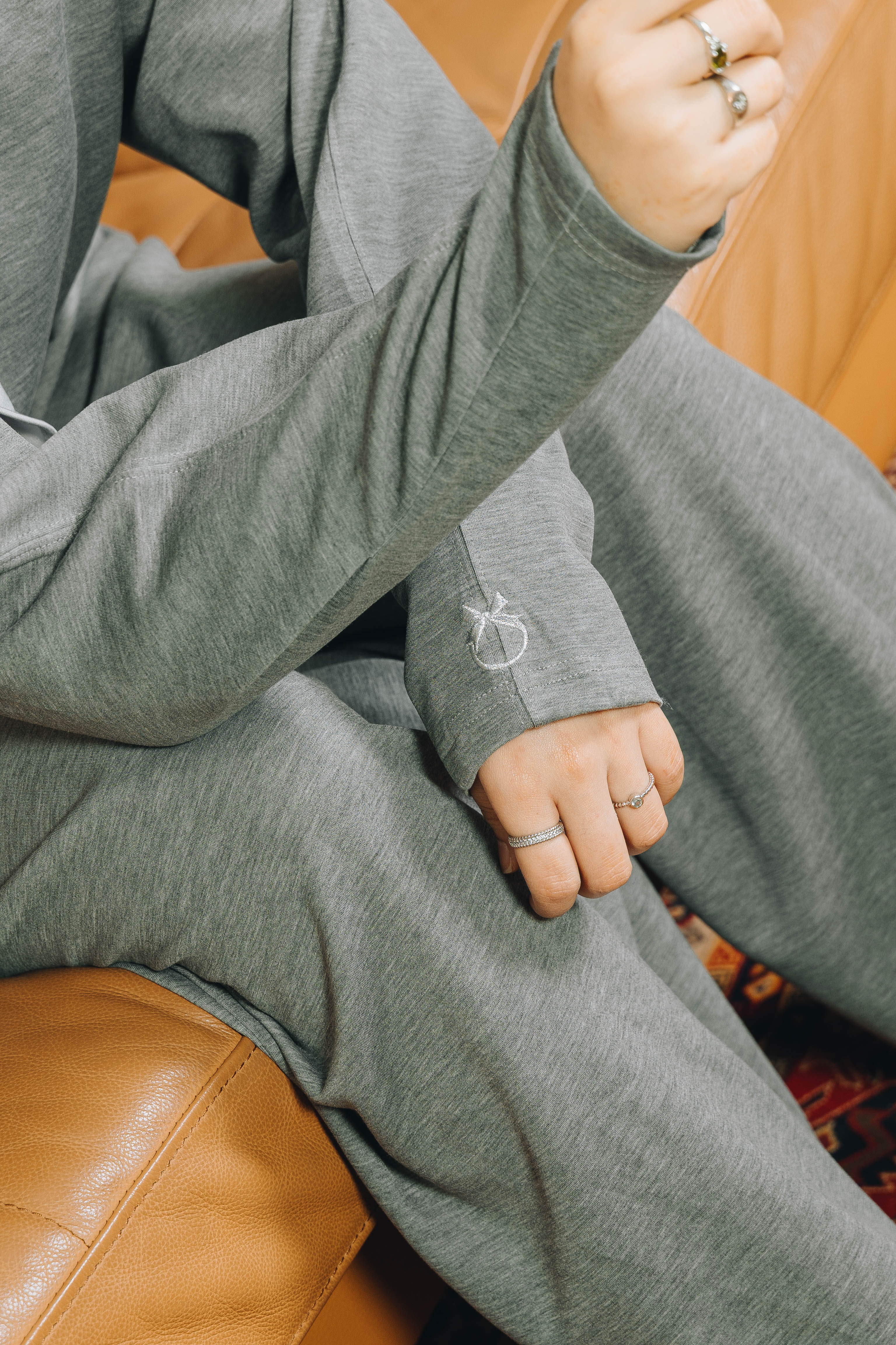 Modal Fitted Top in Grey