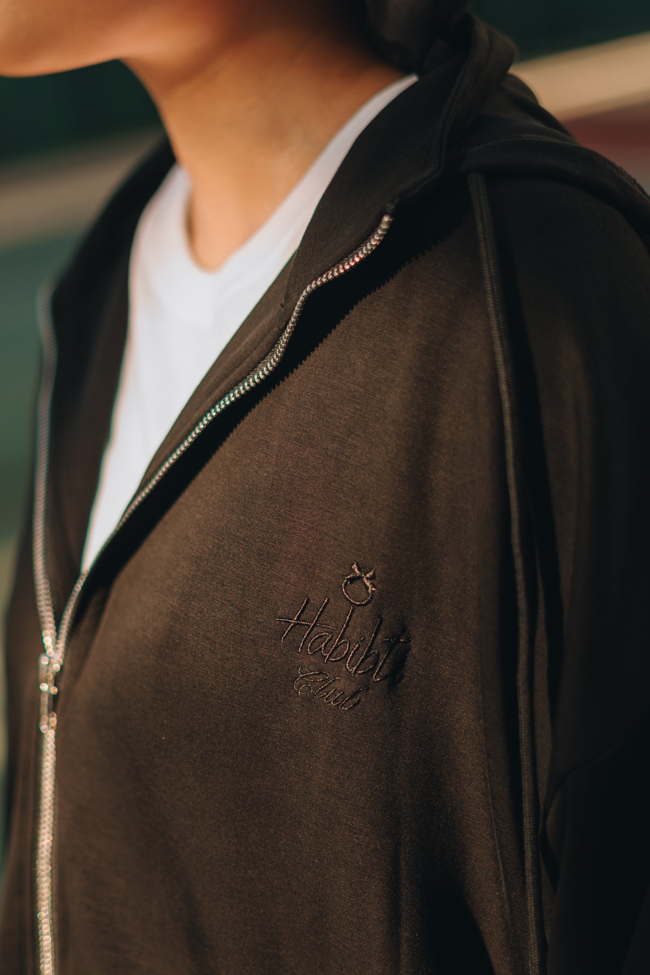 PRE ORDER Habibti Modal Zip-Up Hoodie in Black
