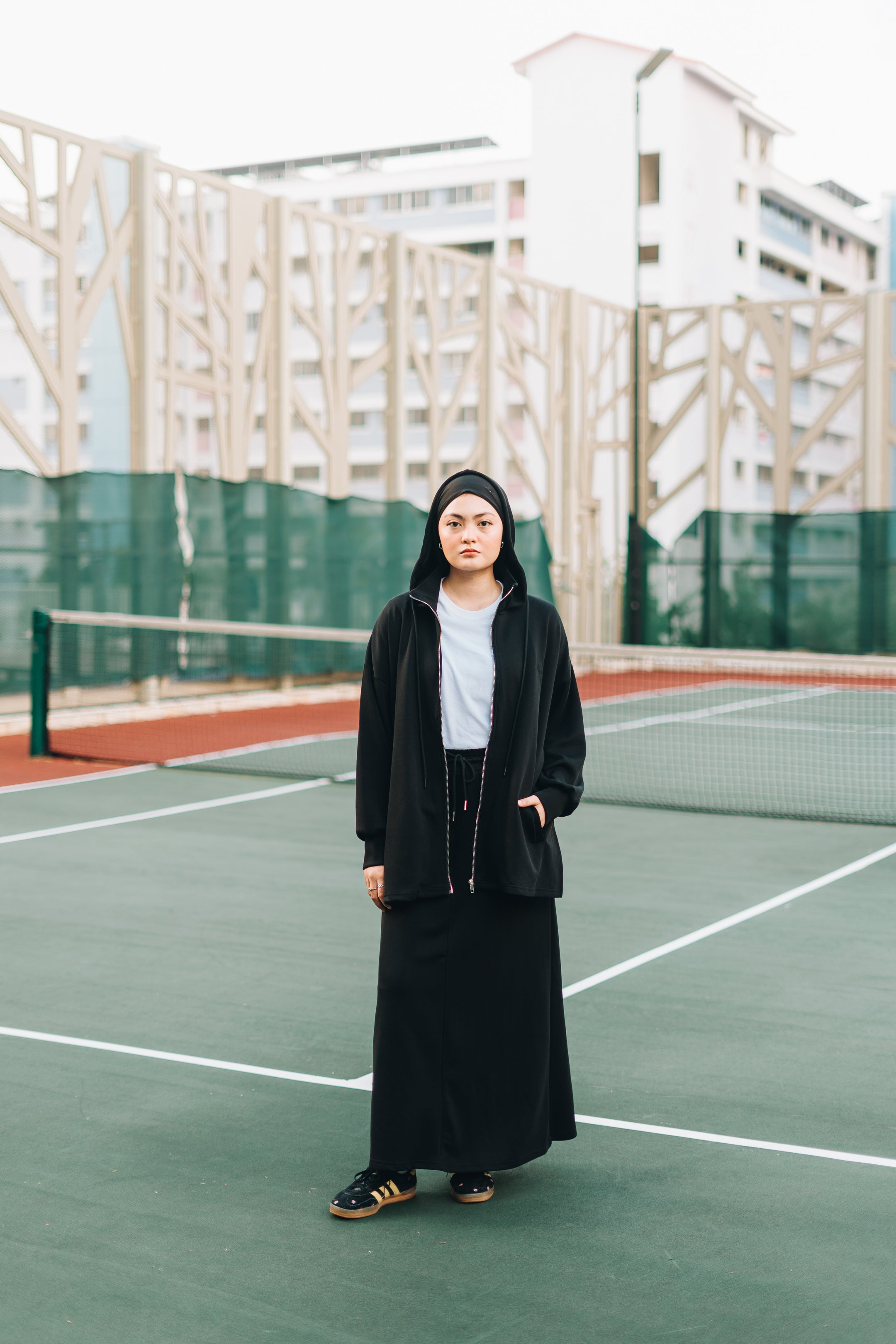 PRE ORDER Habibti Modal Zip-Up Hoodie in Black
