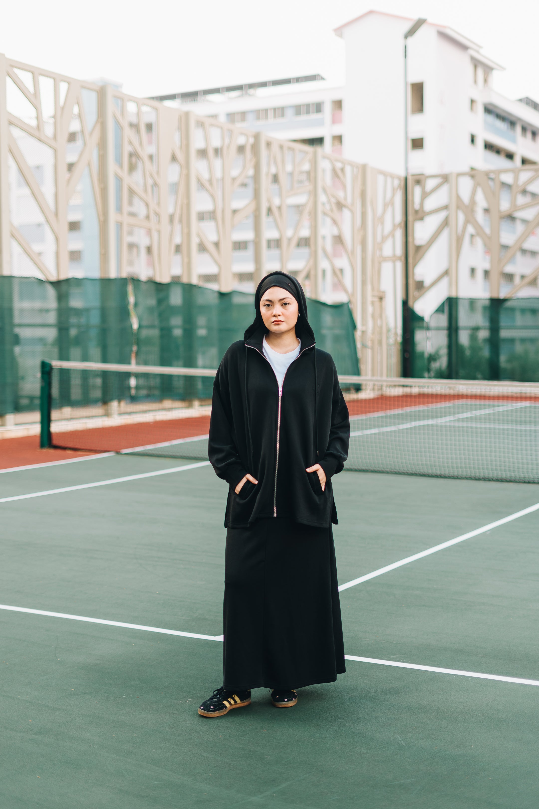 PRE ORDER Habibti Modal Zip-Up Hoodie in Black