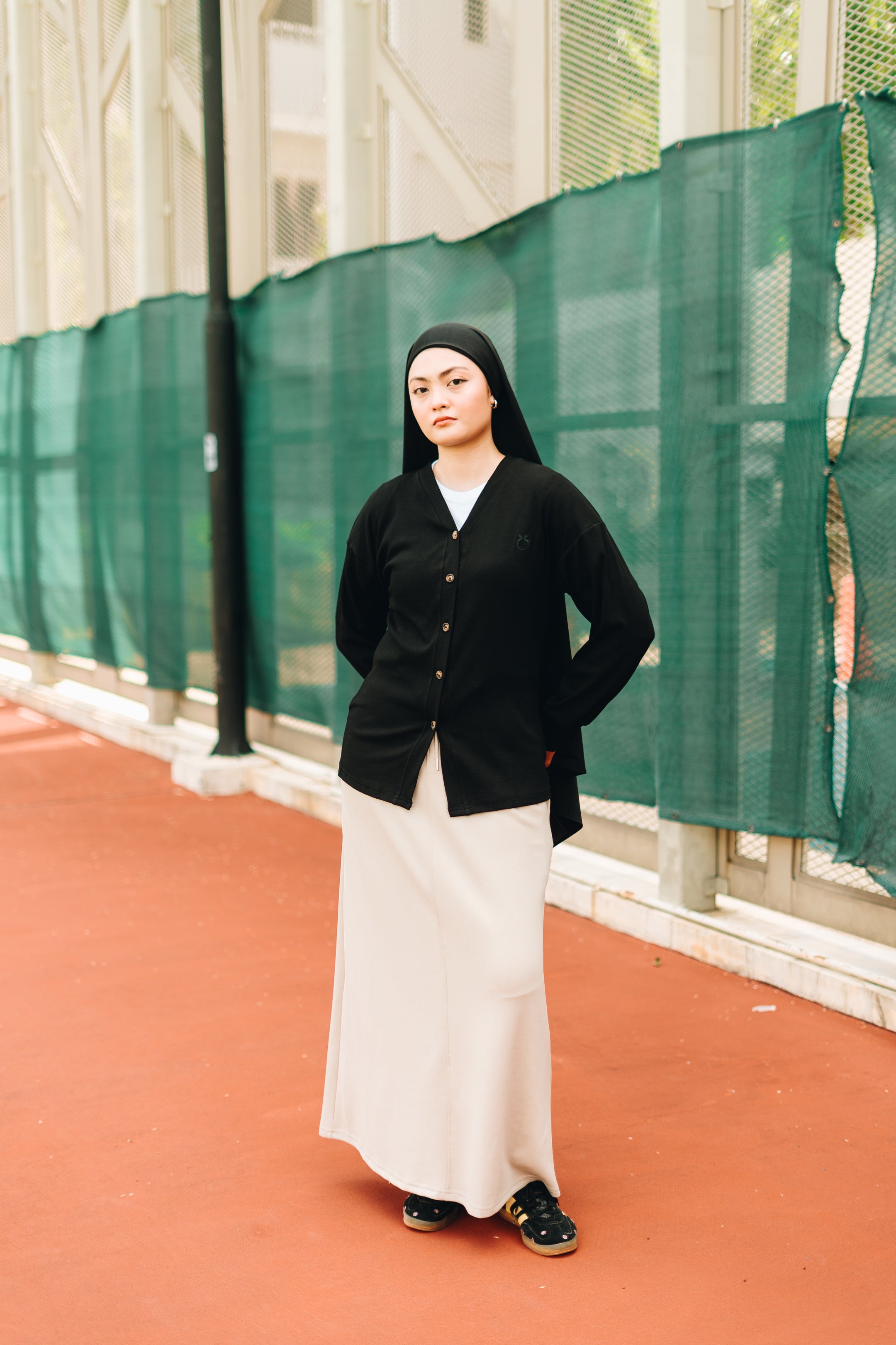 Modal Knitted Cardigan in Black