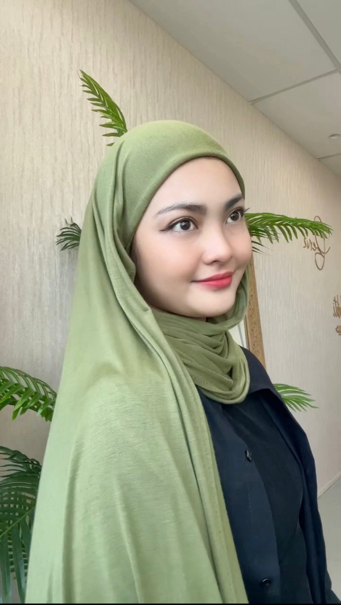 Plain Cotton Jersey Shawl With Inner - Instant