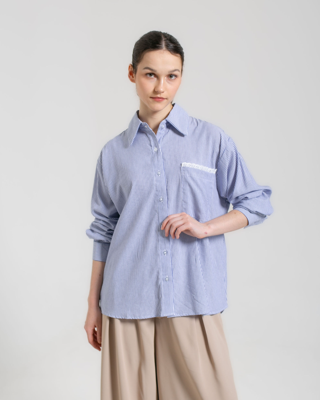 Lace Button Up Blouse