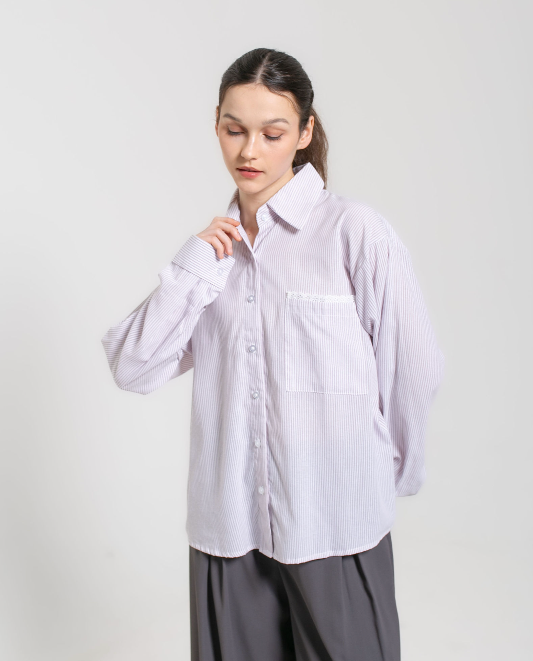 Lace Button Up Blouse