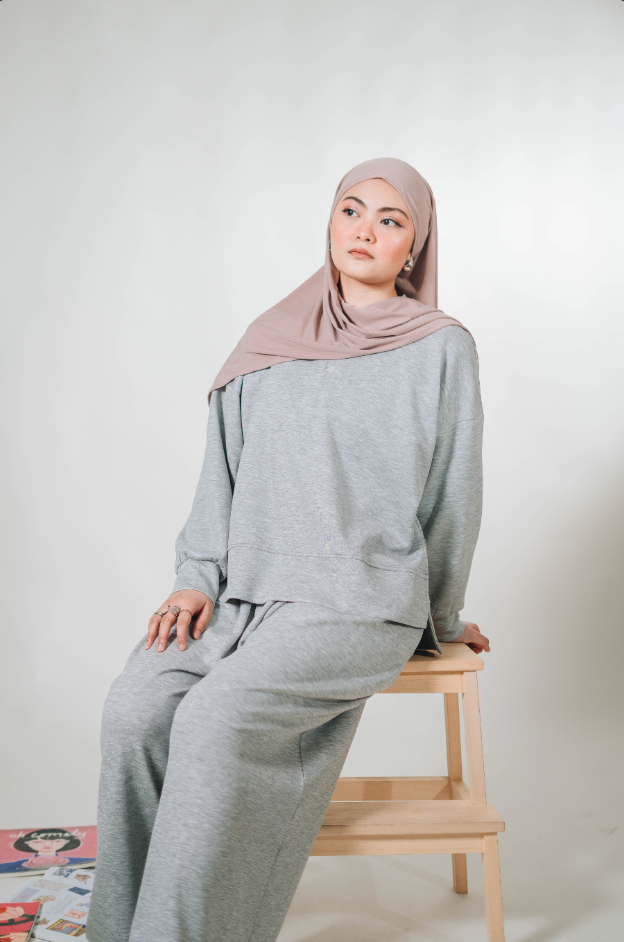 Modal Habibti Sweater in Grey