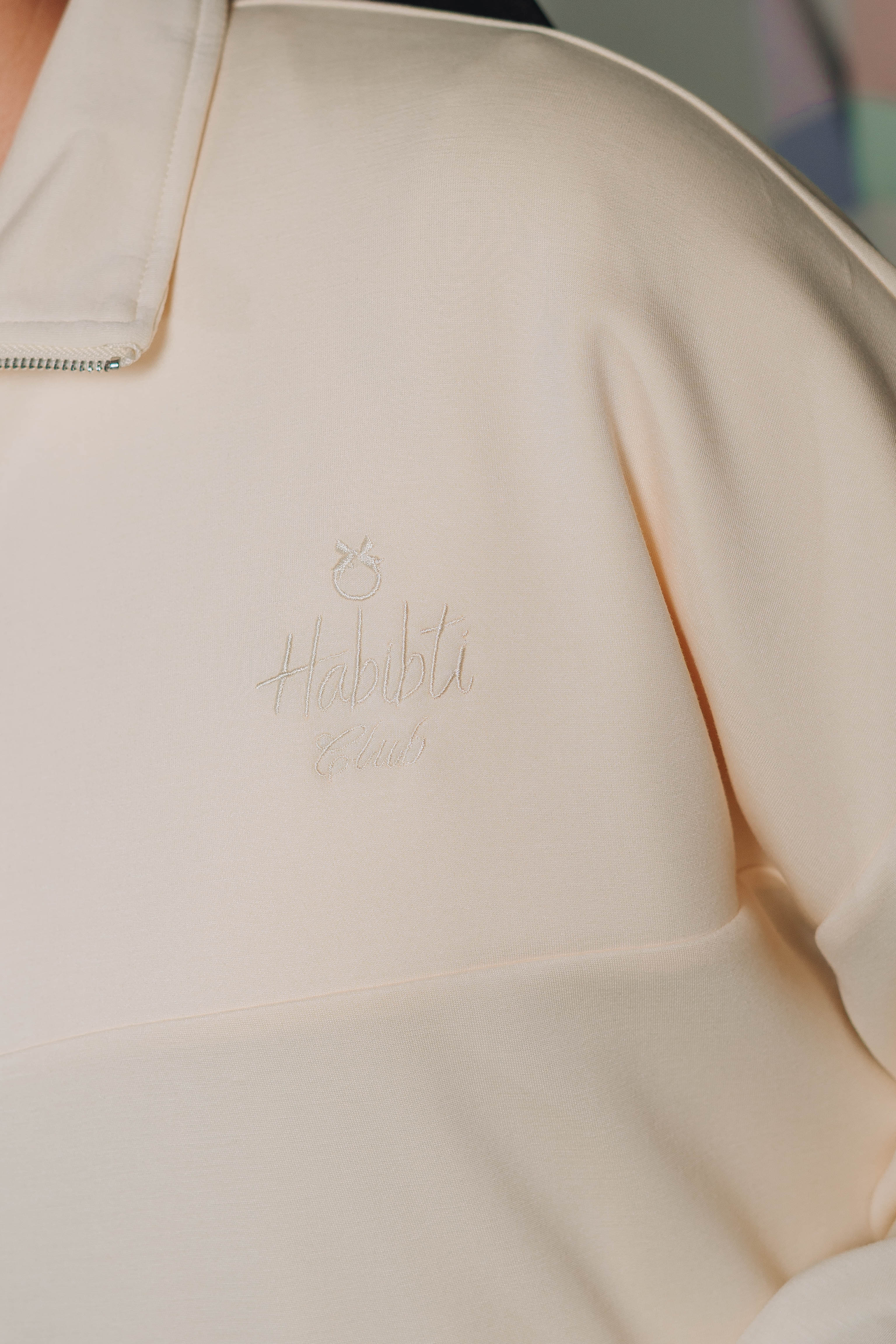 Habibti Quarter Zip Jacket in Butter