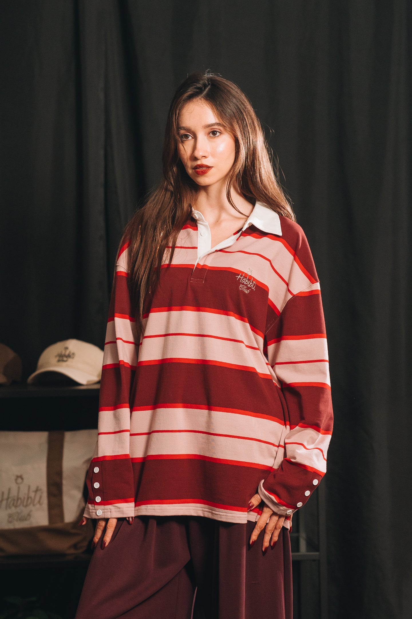 Noa Stripe Top in Cherry