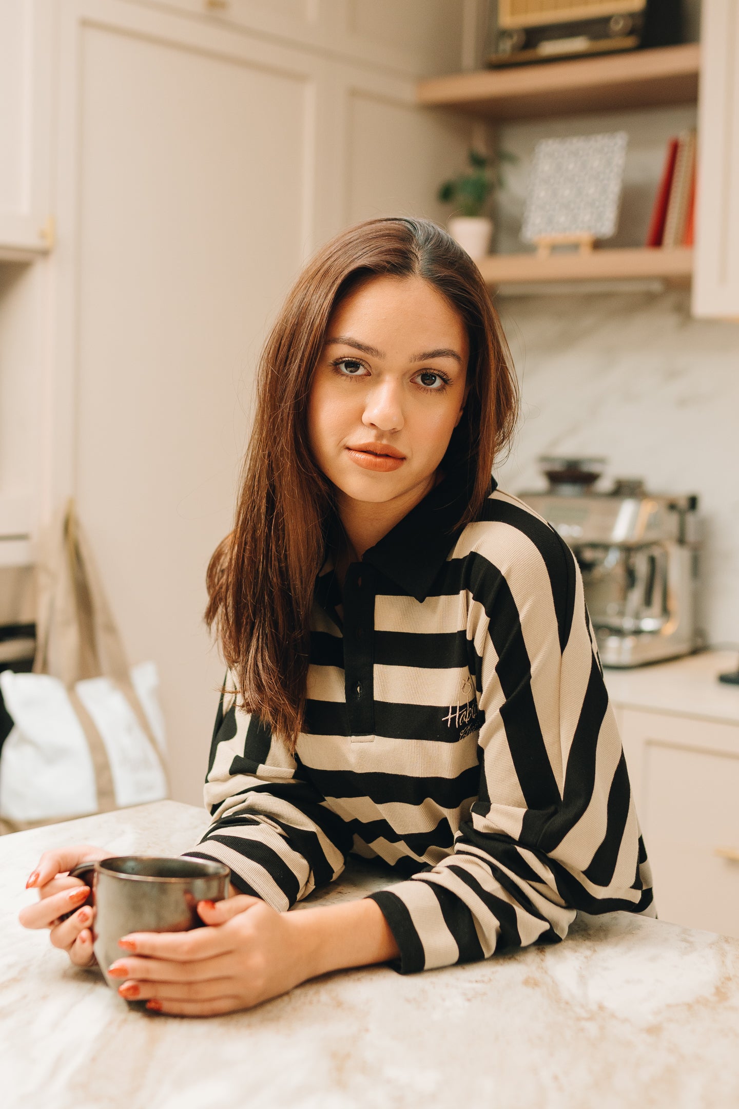 Cotton Ribbed Stripe Top