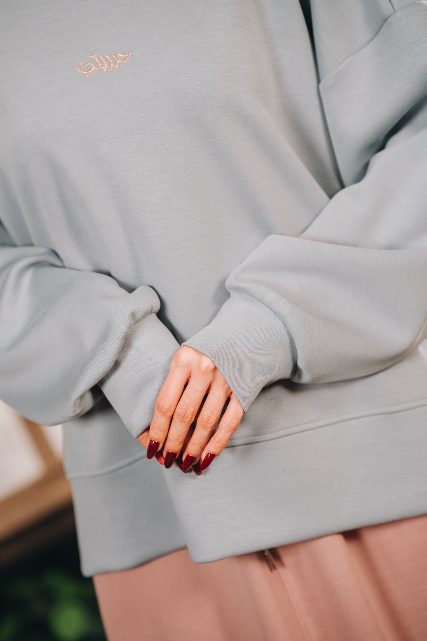 Modal Habibti Sweater in Dusty Blue