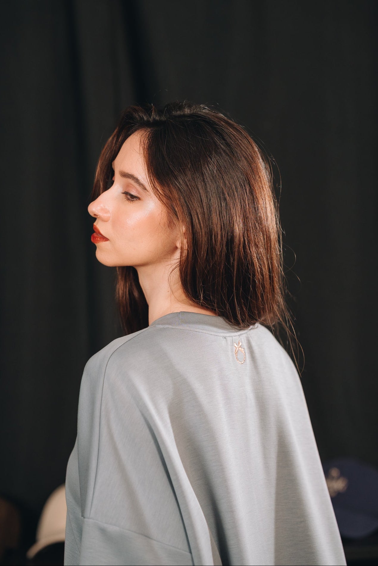 Modal Habibti Sweater in Dusty Blue