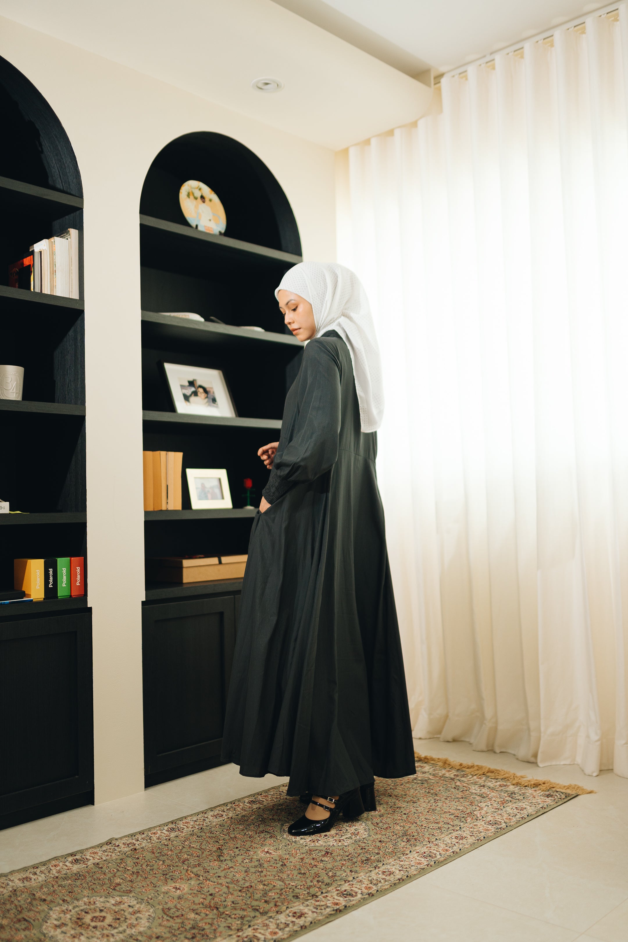 Elira Dress in Charcoal