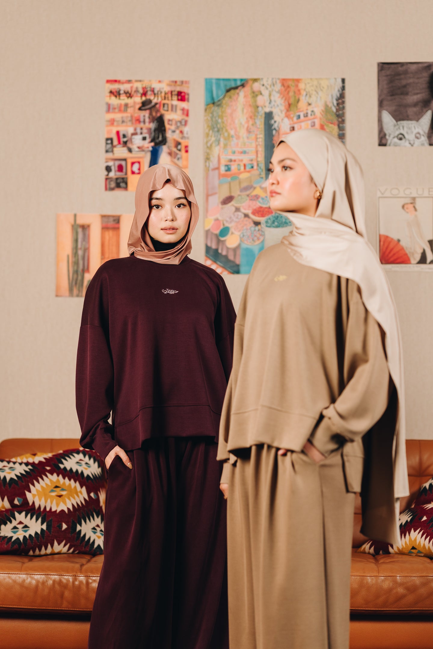 Modal Habibti Sweater in Burgundy