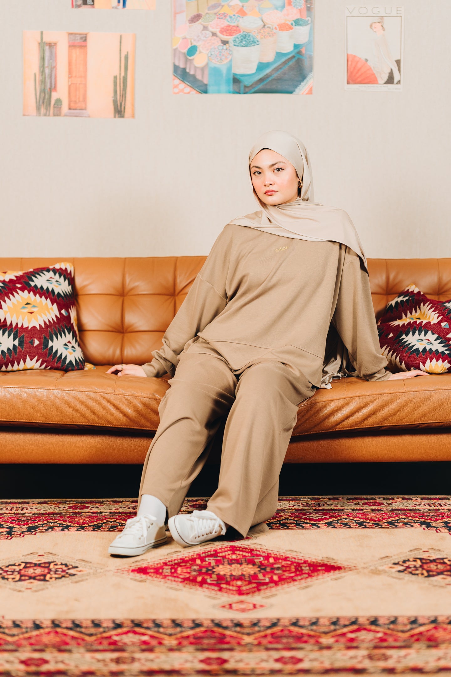 Modal Habibti Sweater in Coffee