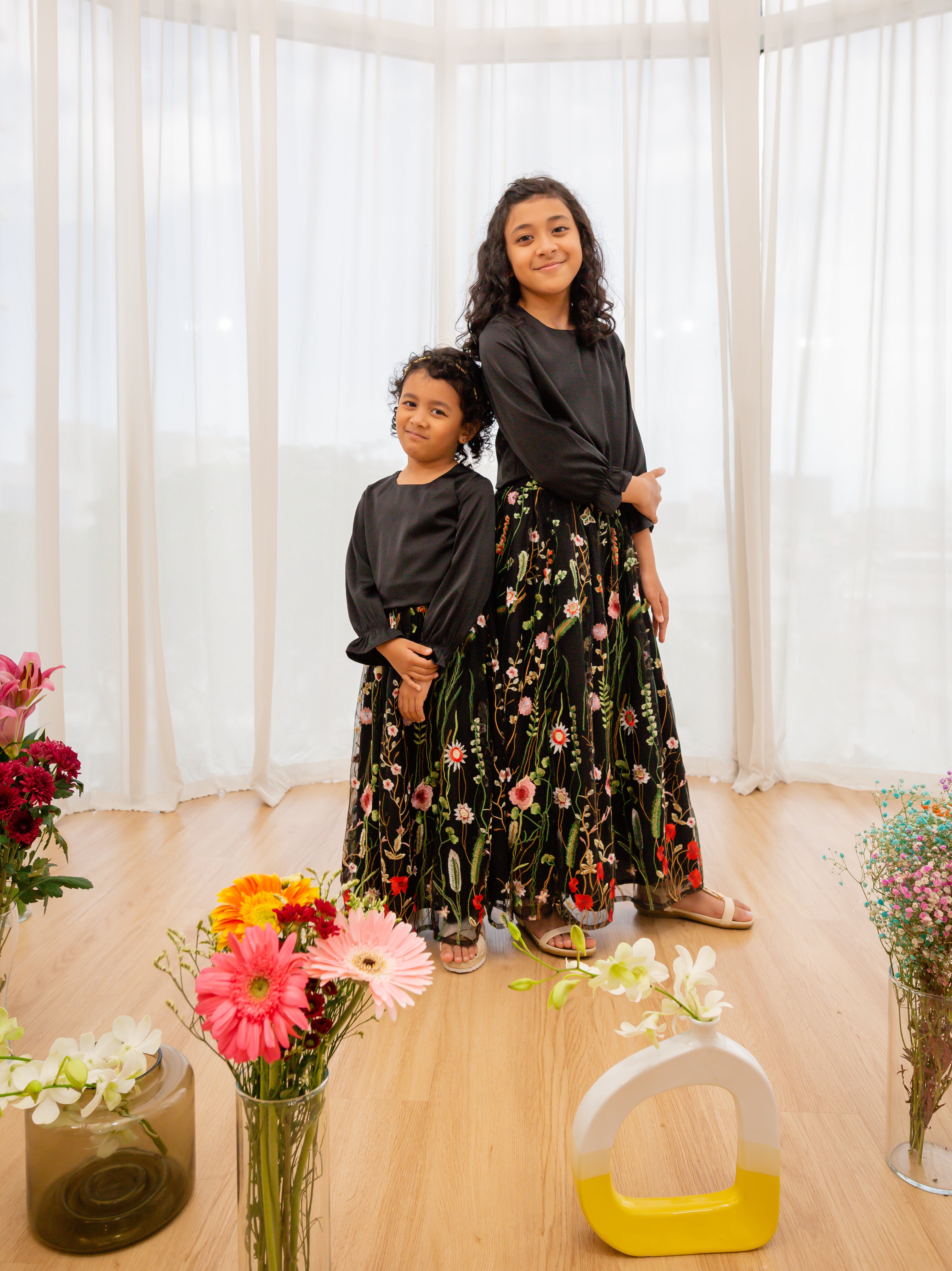 Desert Rose Skirt & Blouse - Kids - Night