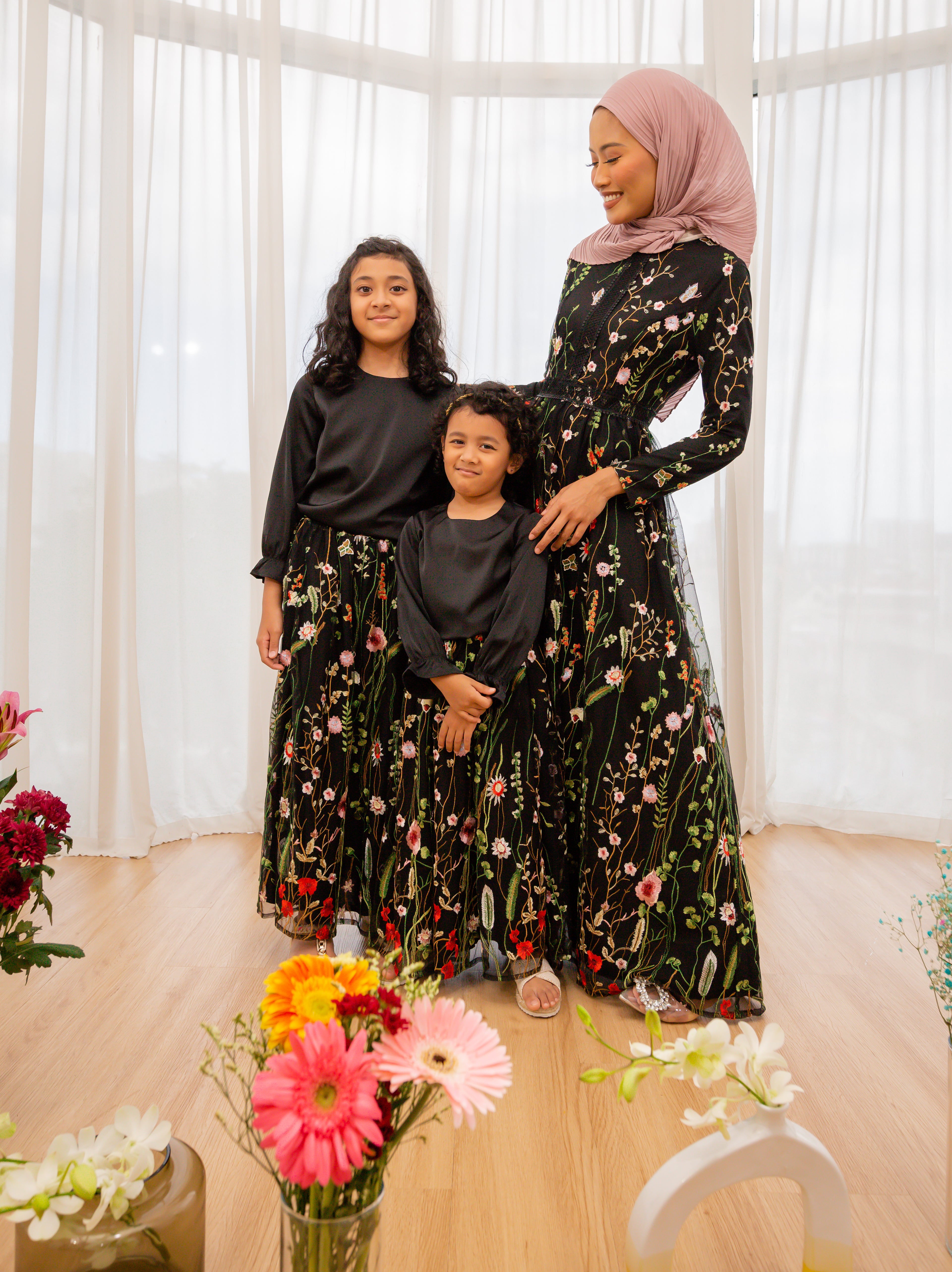 Desert Rose Skirt & Blouse - Kids - Night