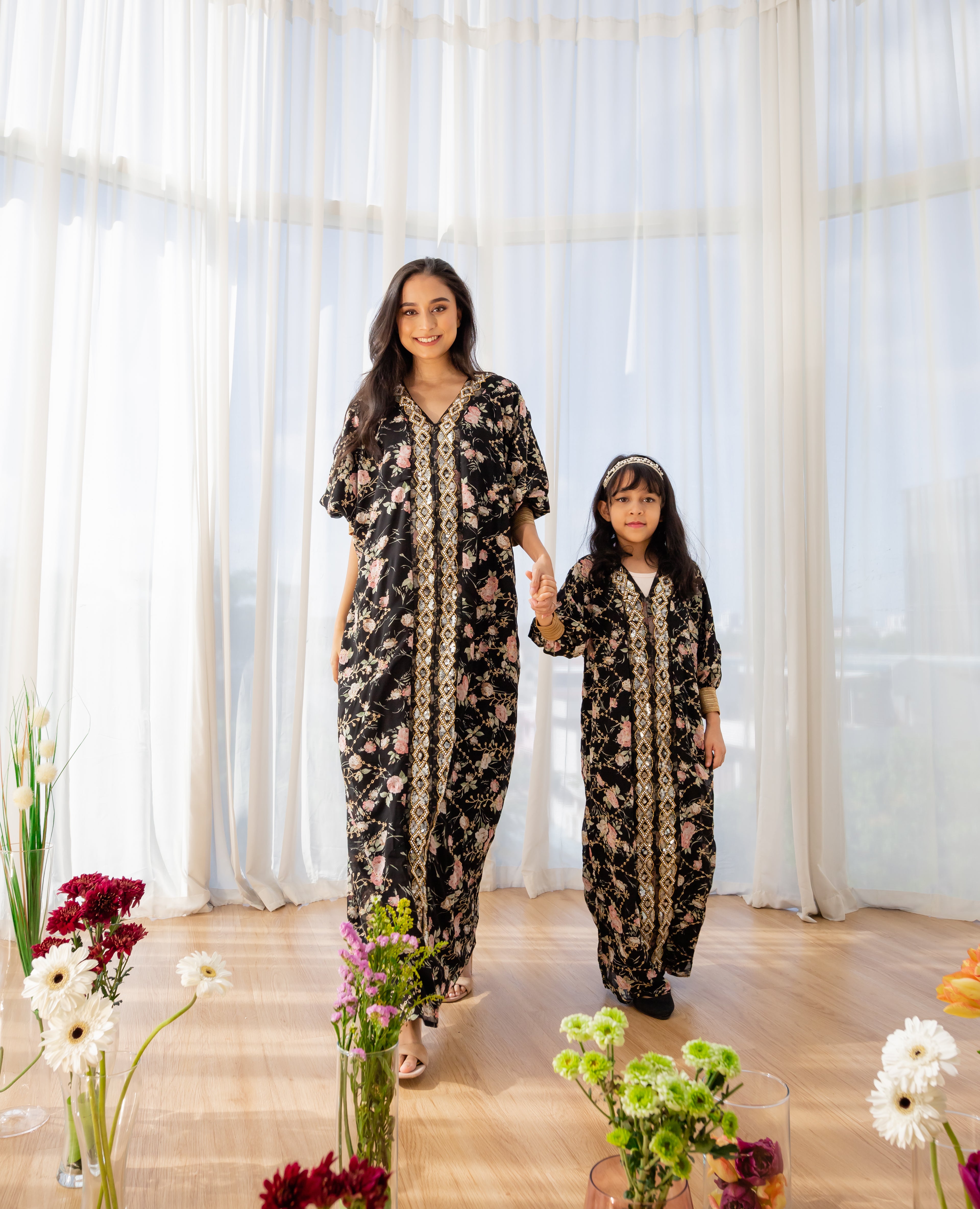 Medina Rose Kaftan - Kids - Onyx