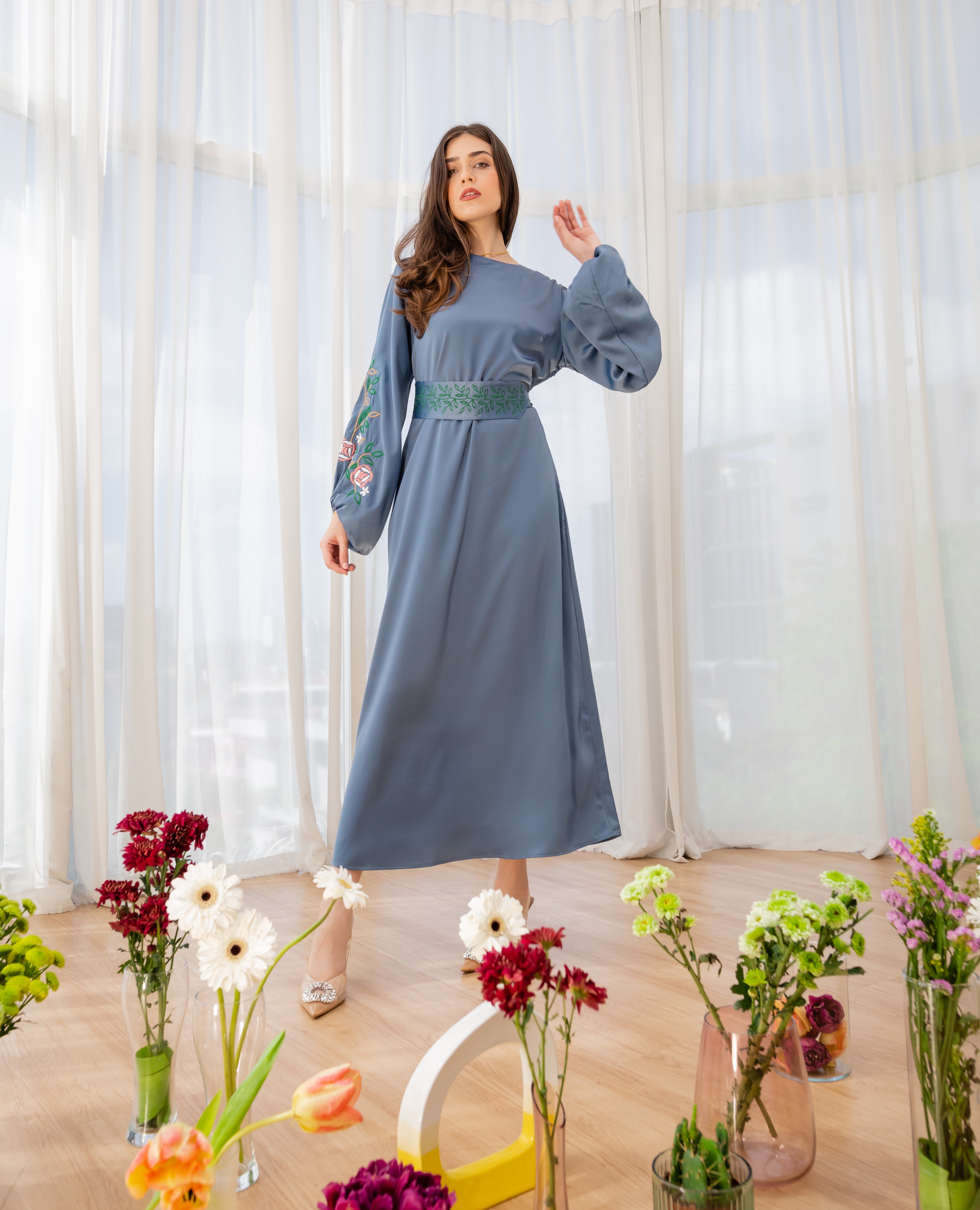 Oud Bouquet Dress - Iris