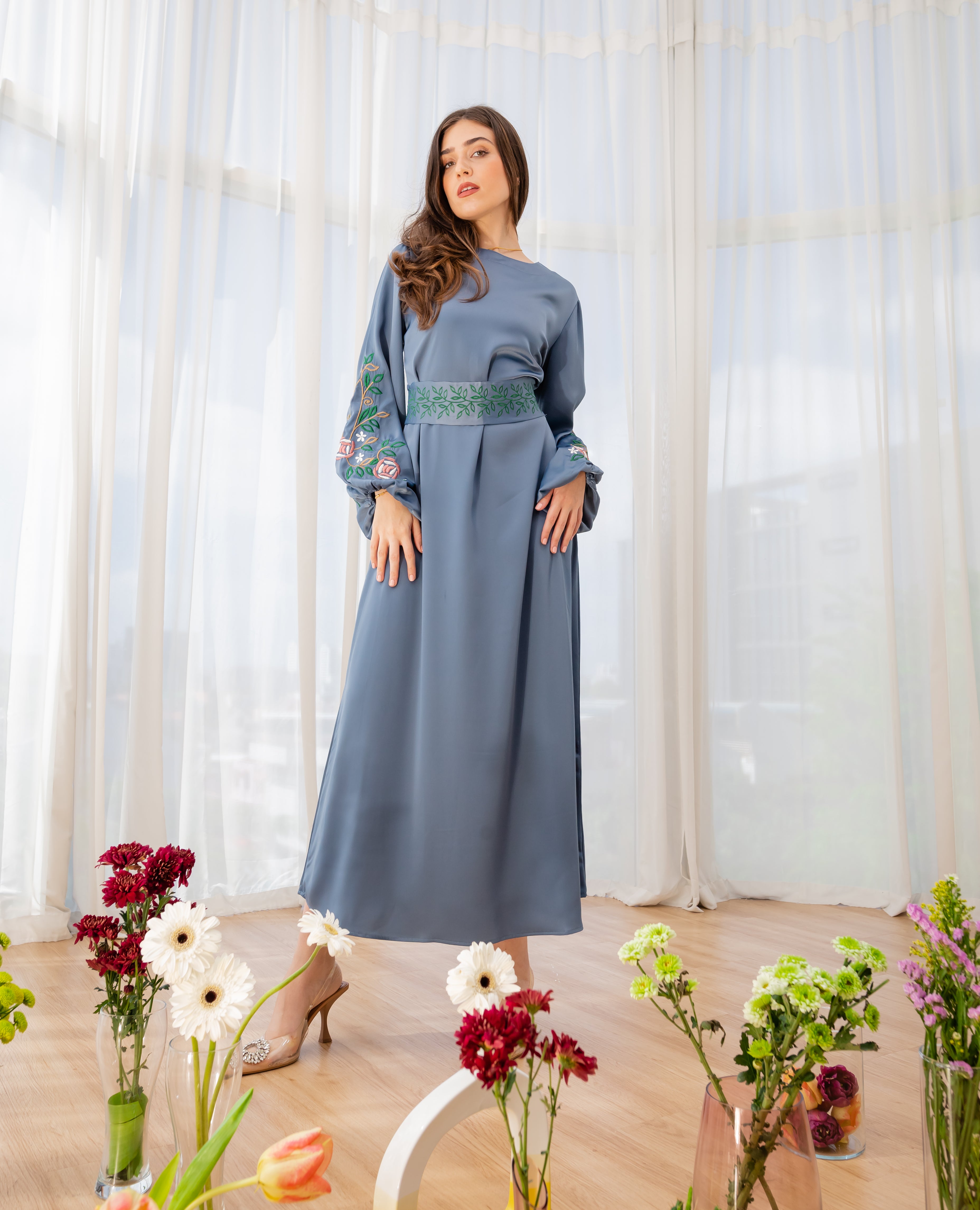 Oud Bouquet Dress - Iris