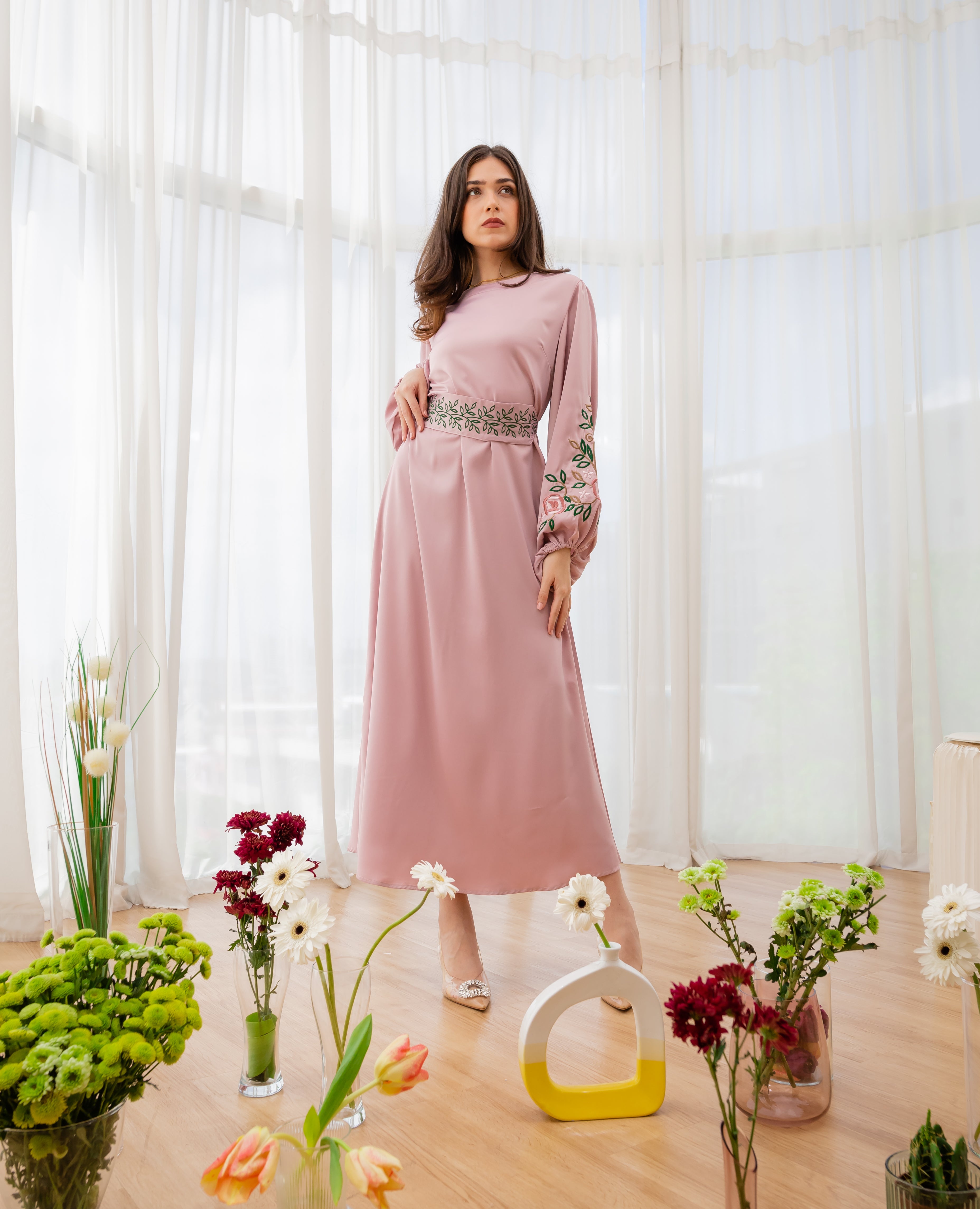 Oud Bouquet Dress - Azalea