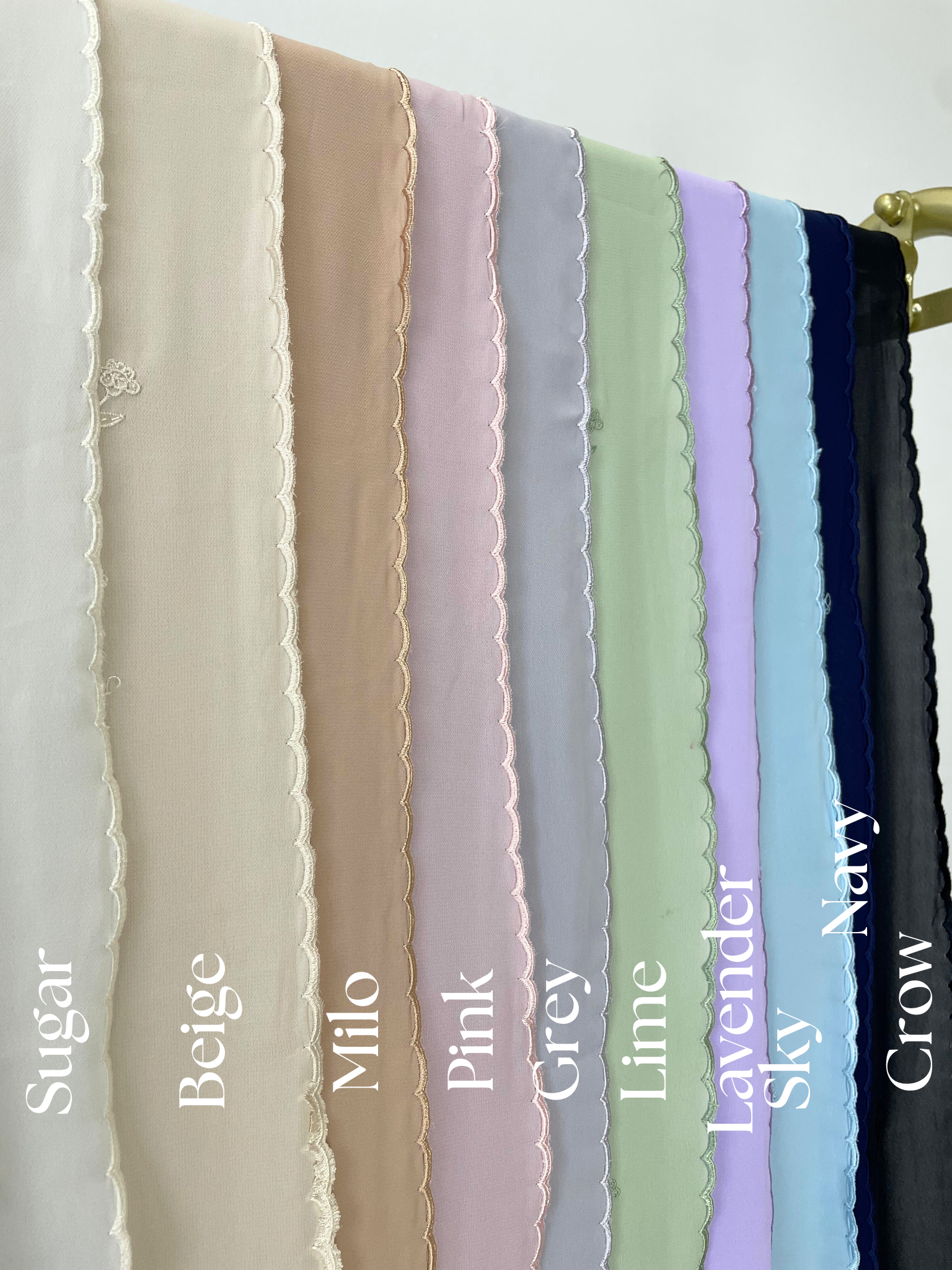 Heavy Chiffon Sulam Shawl