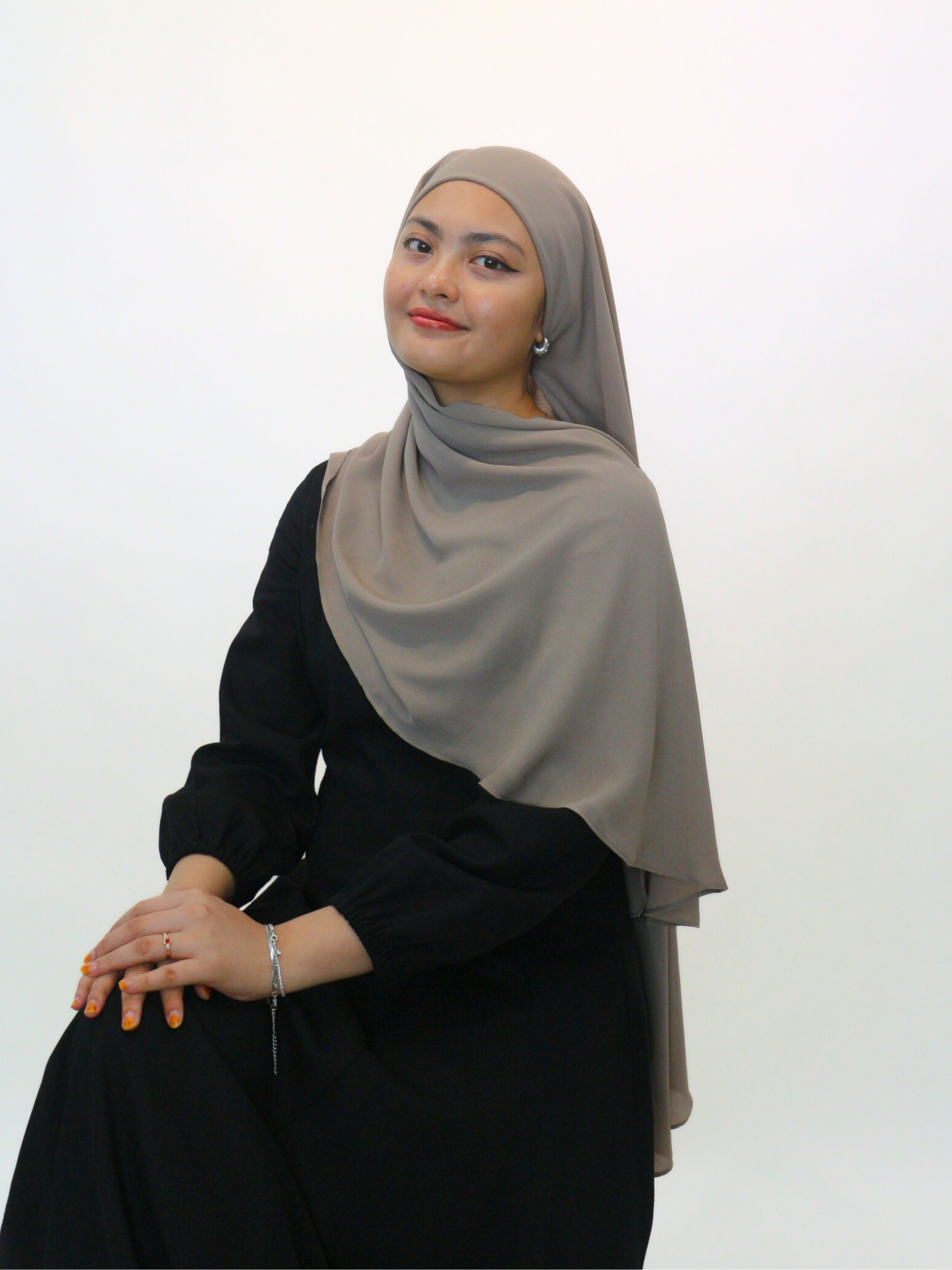 Lila Half-Moon Instant Shawl
