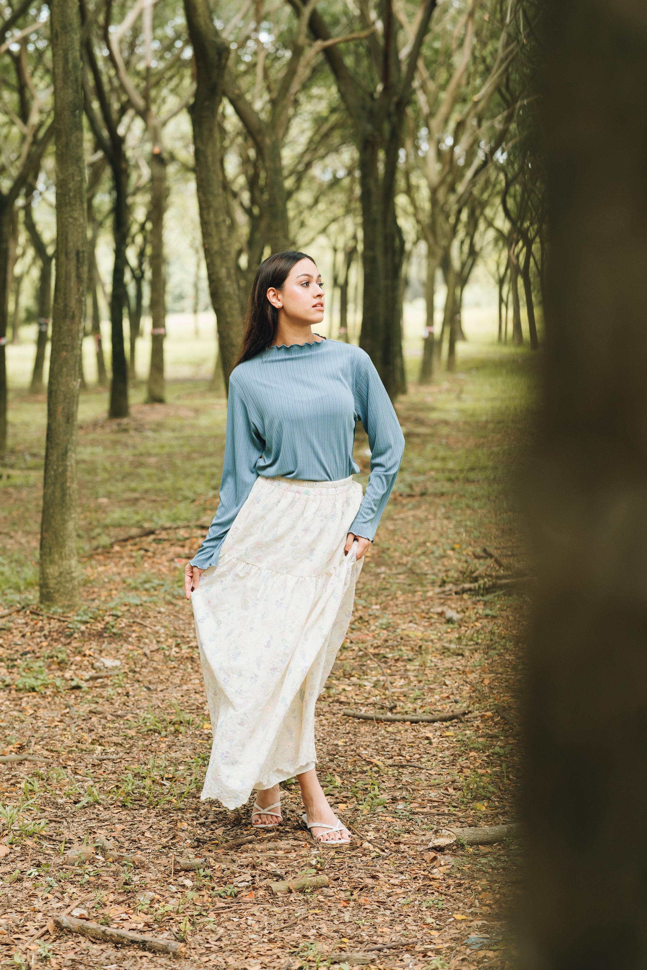 Faye Cotton Eyelet Skirt