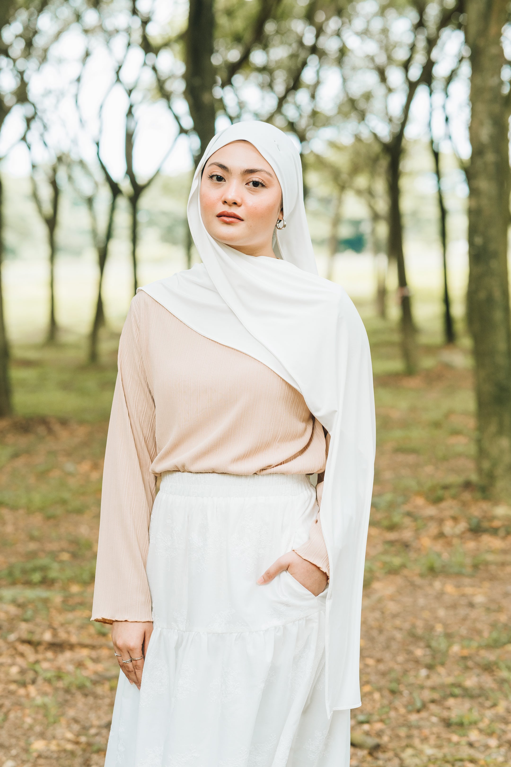 Lily Ribbed Top in Nude