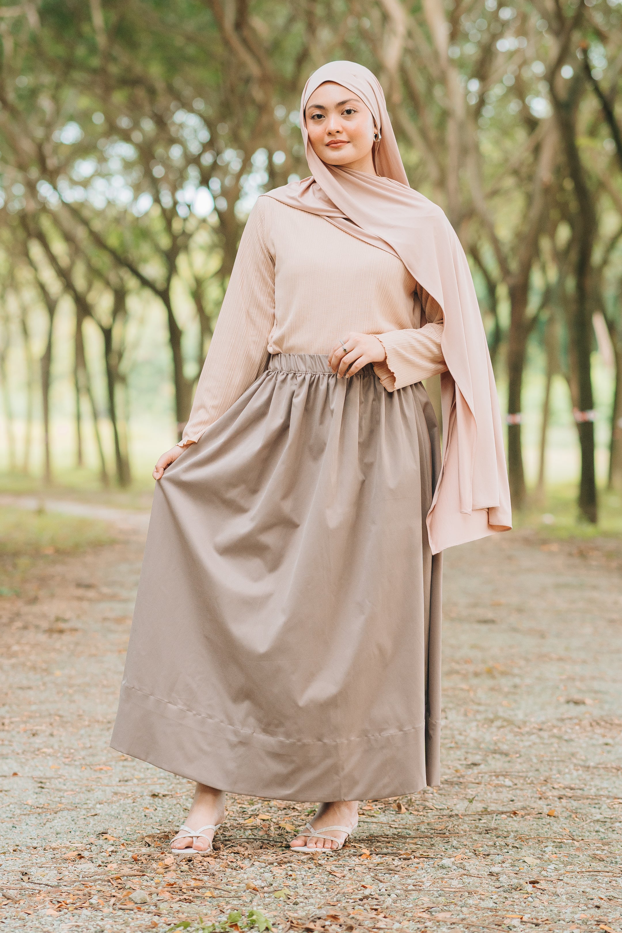 Lily Ribbed Top in Nude