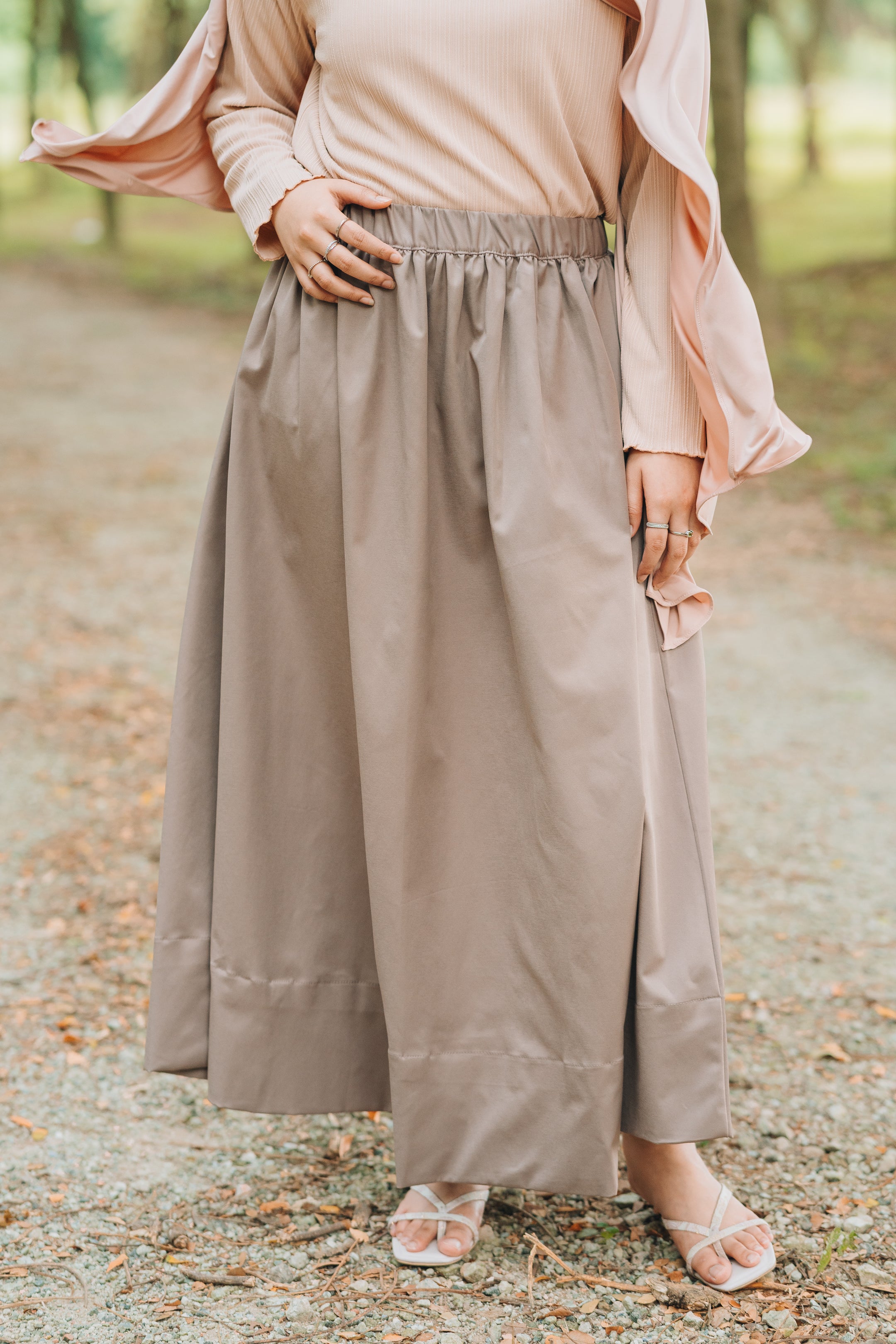 Rae Heavy Cotton Twill Skirt in Dusty