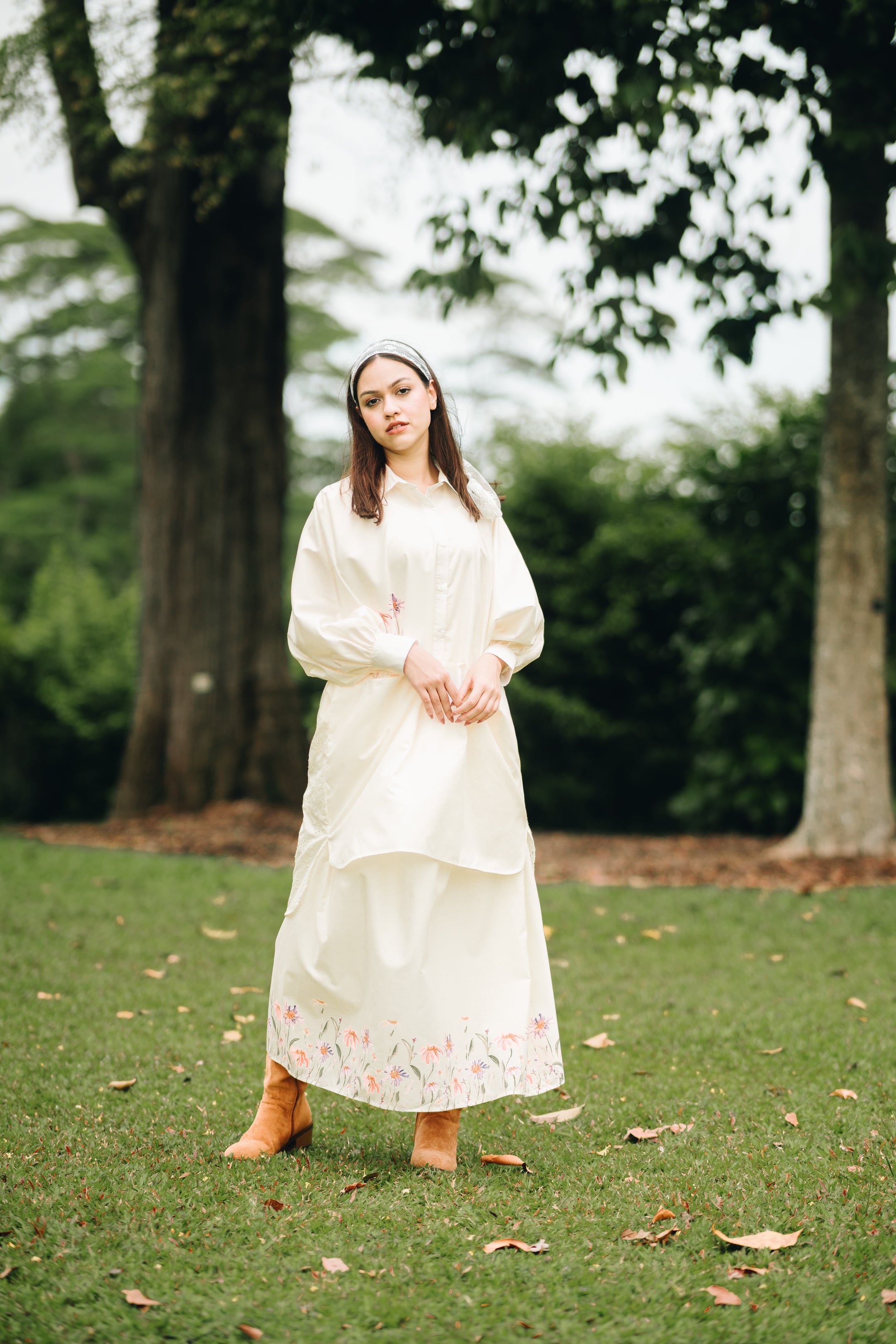 Wildflower Skirt in Cream