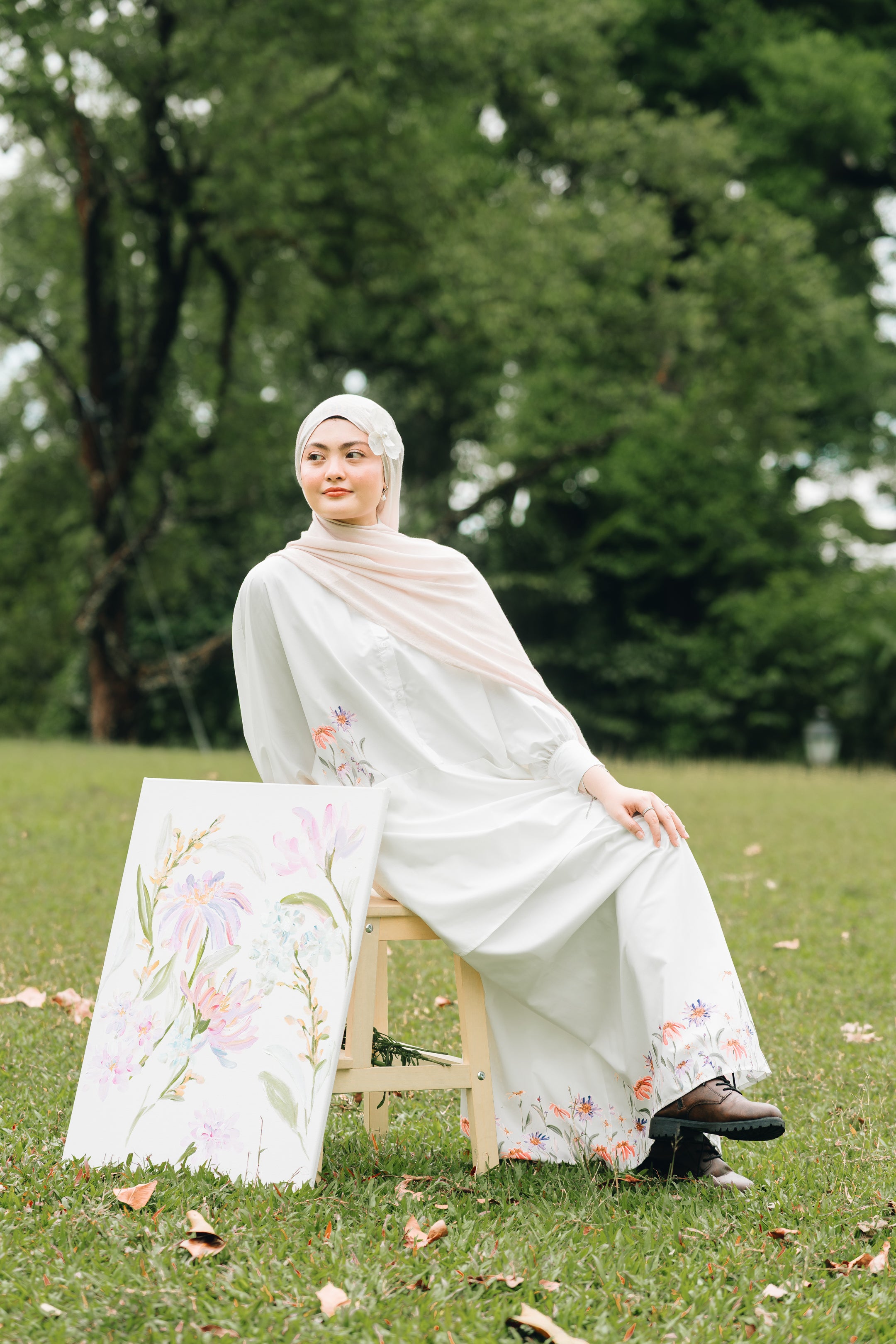 Wildflower Skirt in White