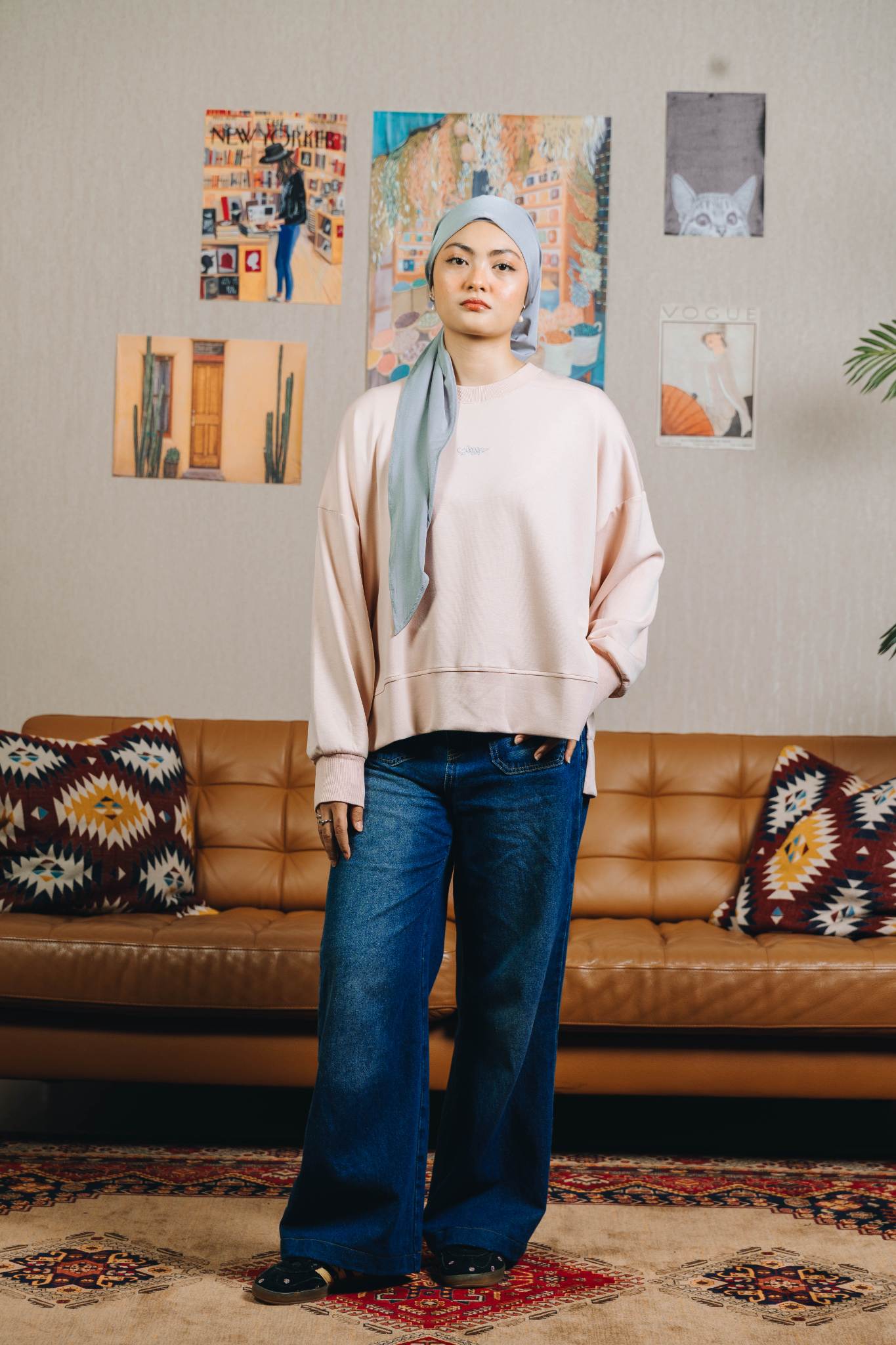 Modal Habibti Sweater in Pink