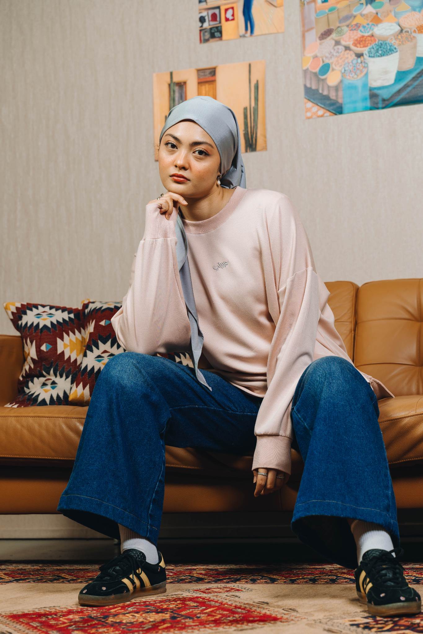 Modal Habibti Sweater in Pink
