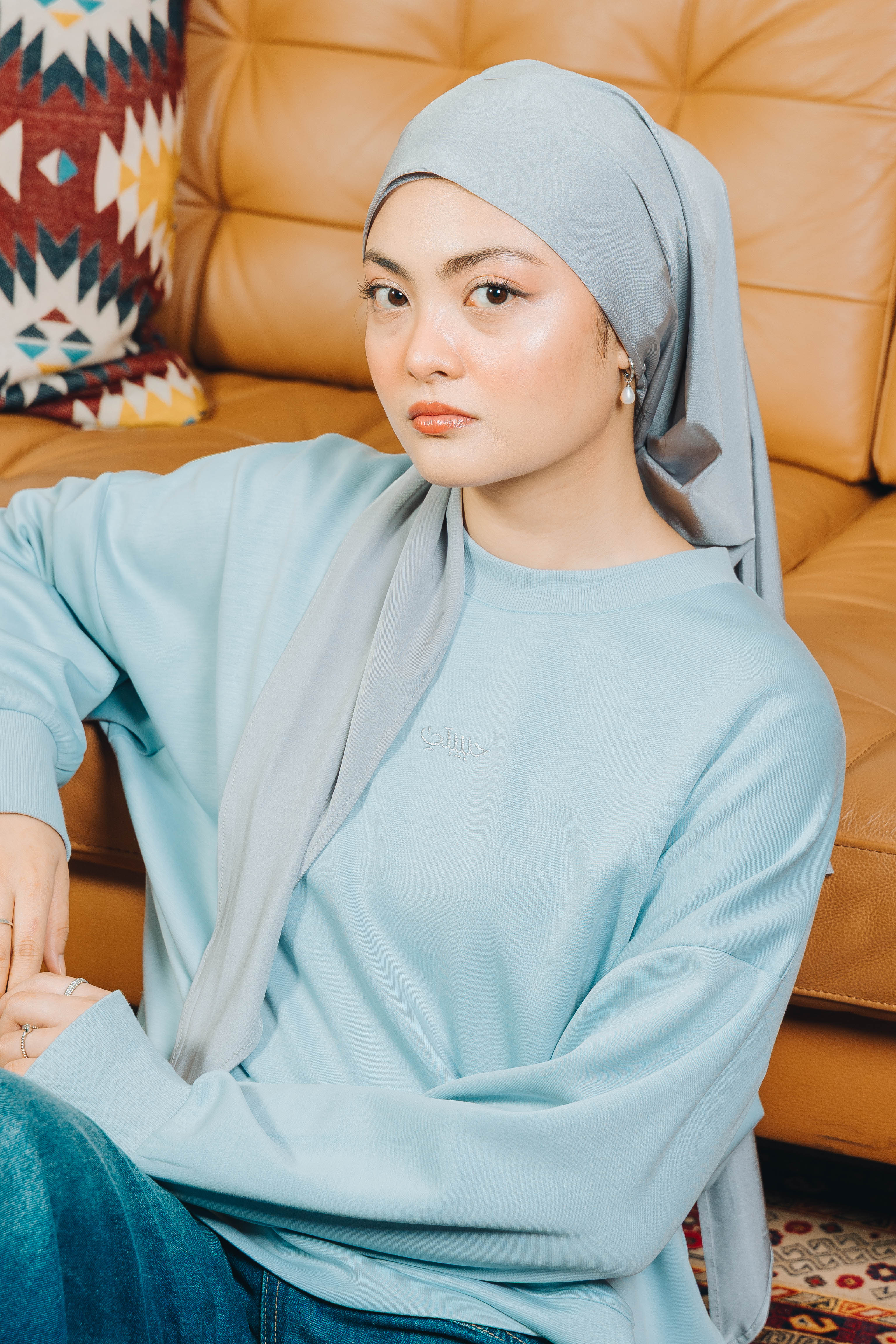 Modal Habibti Sweater in Blue