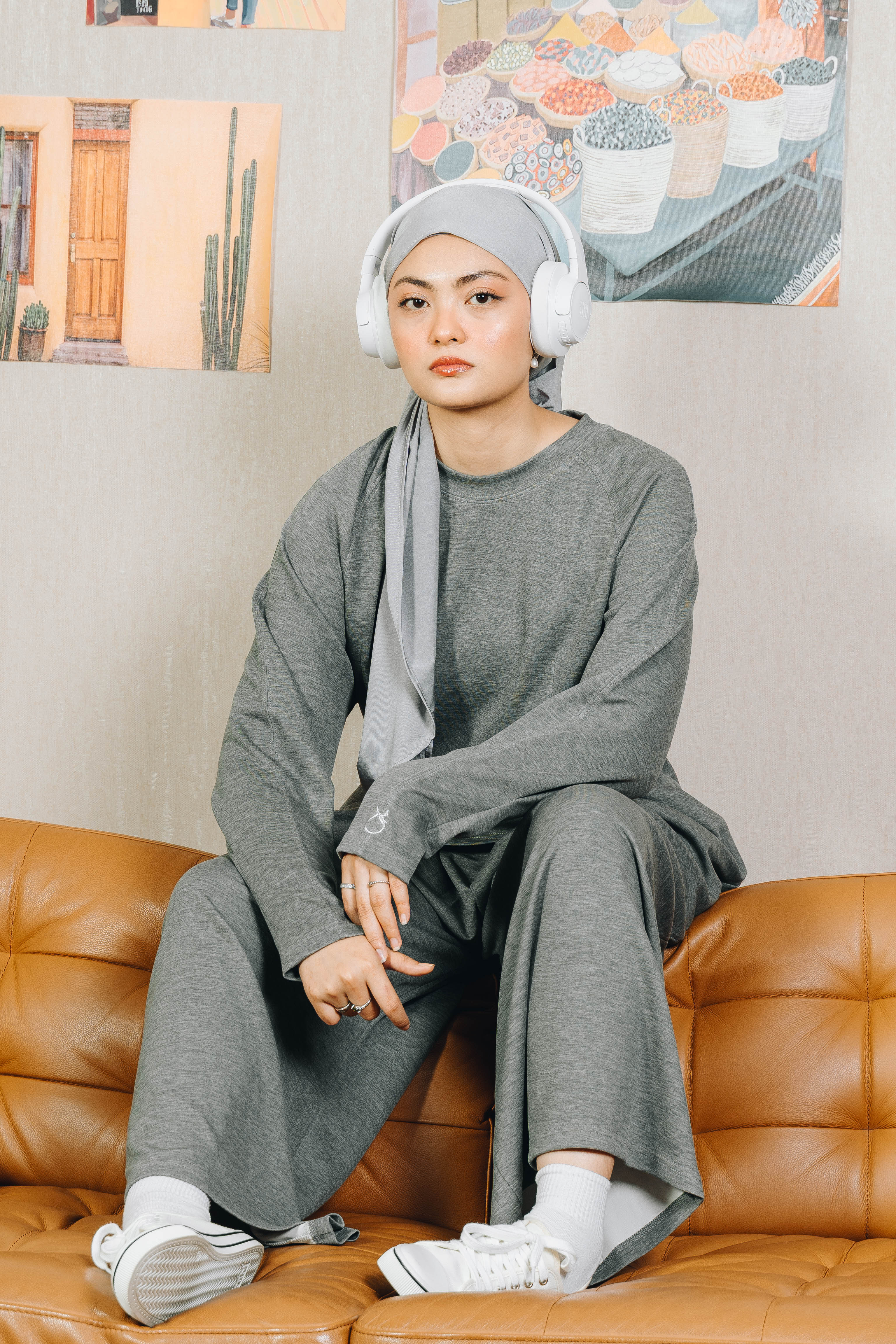 Modal Fitted Top in Grey