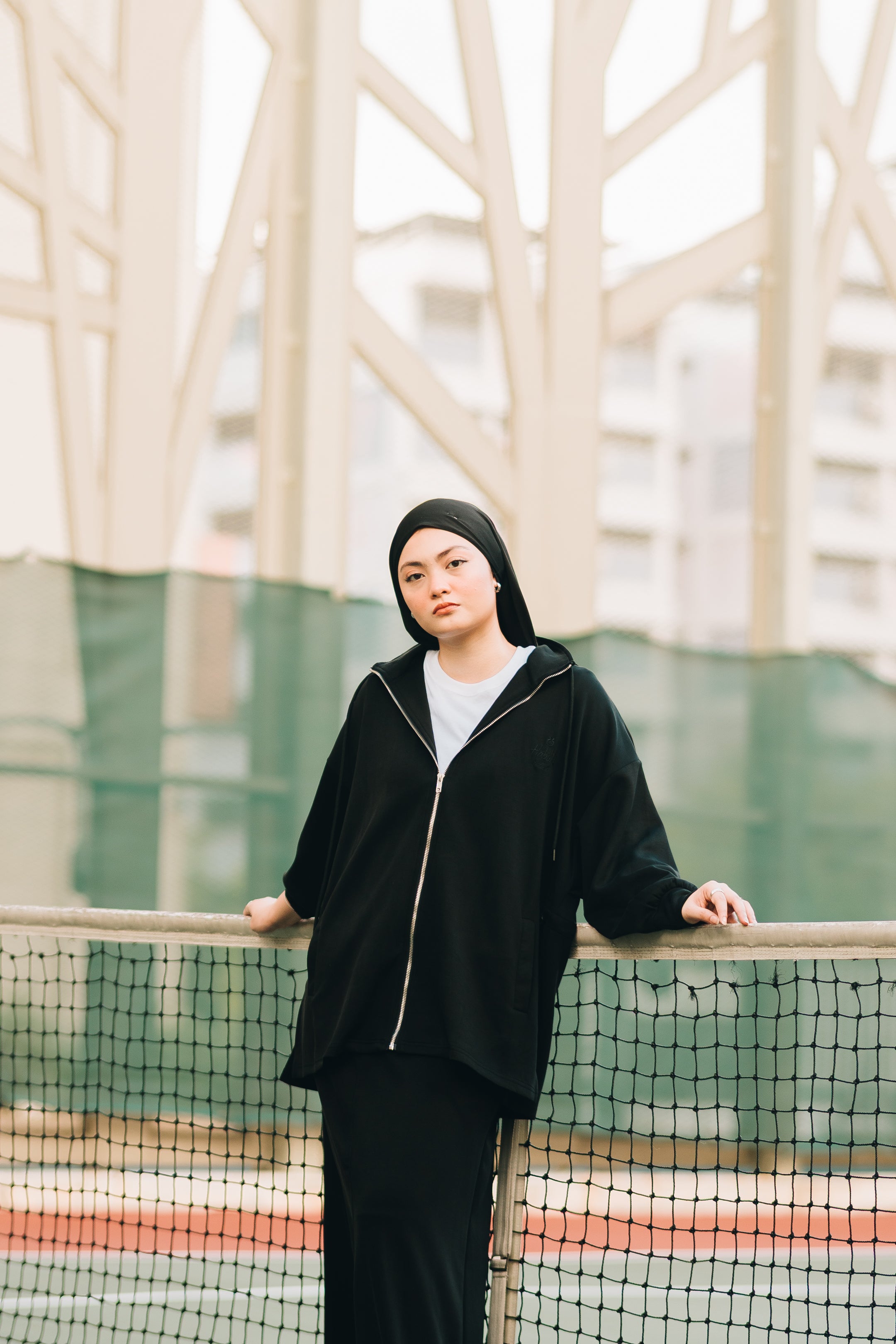 PRE ORDER Habibti Modal Zip-Up Hoodie in Black