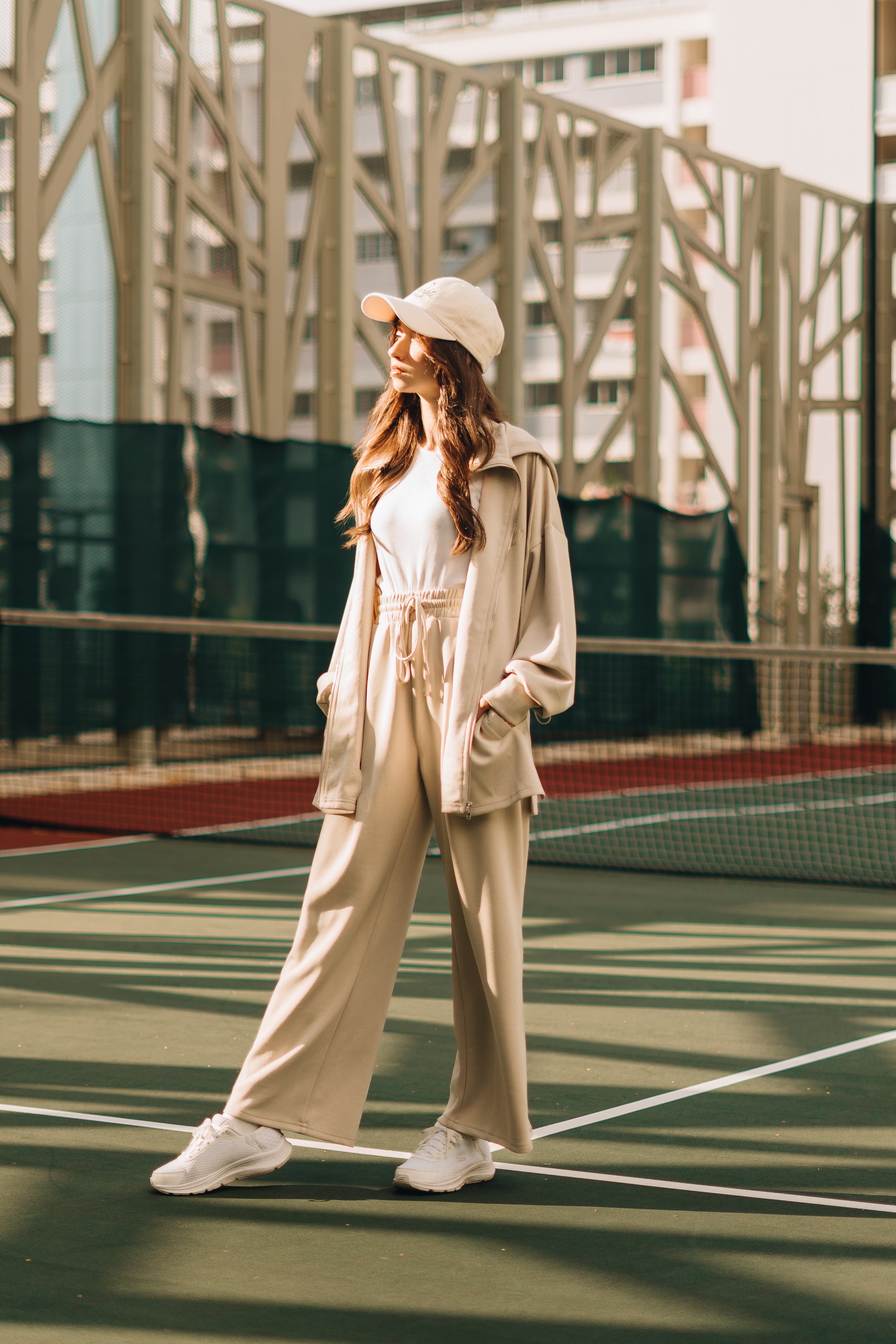 PRE ORDER Habibti Modal Zip-Up Hoodie in Cream