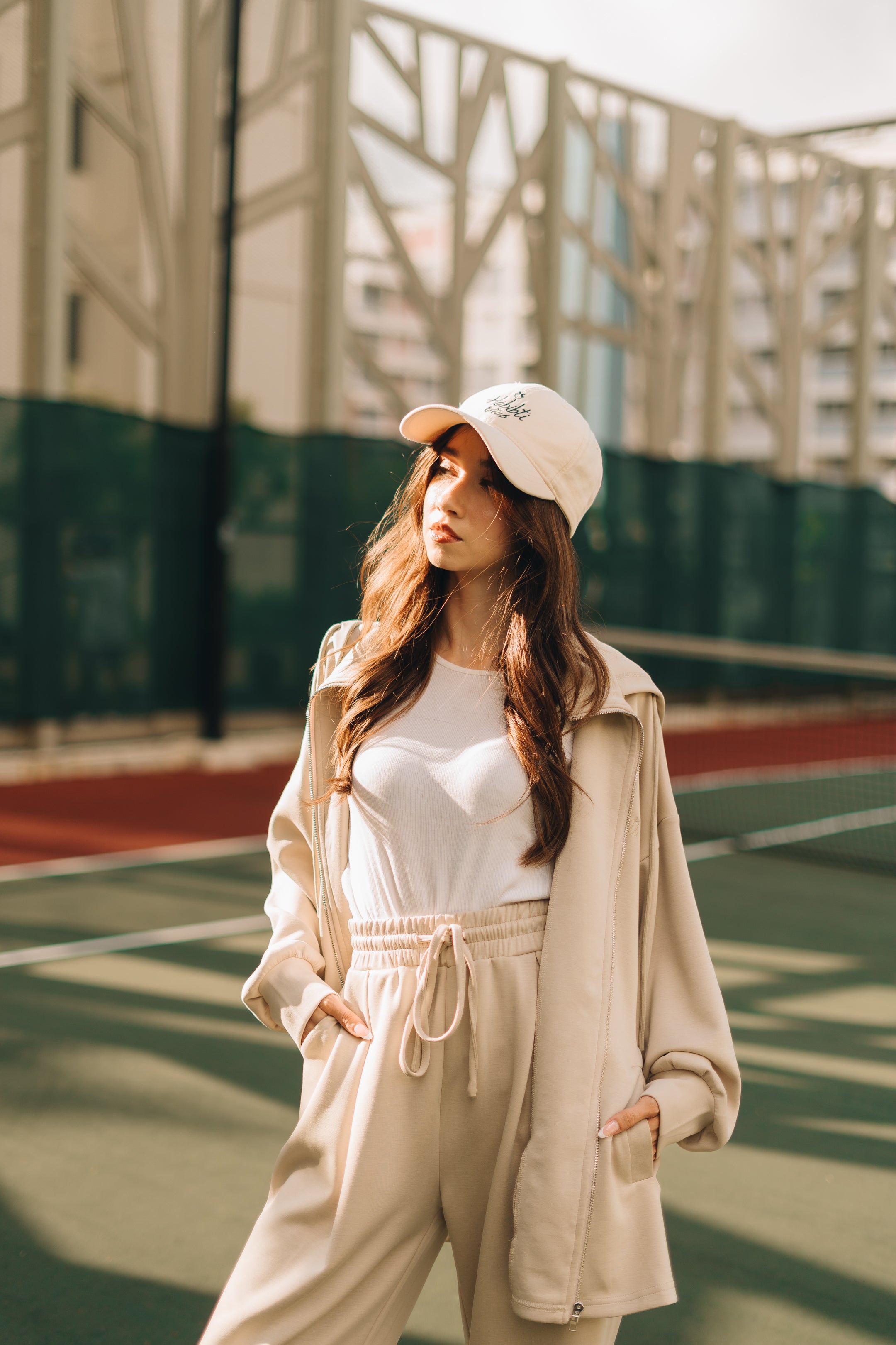 PRE ORDER Habibti Modal Zip-Up Hoodie in Cream