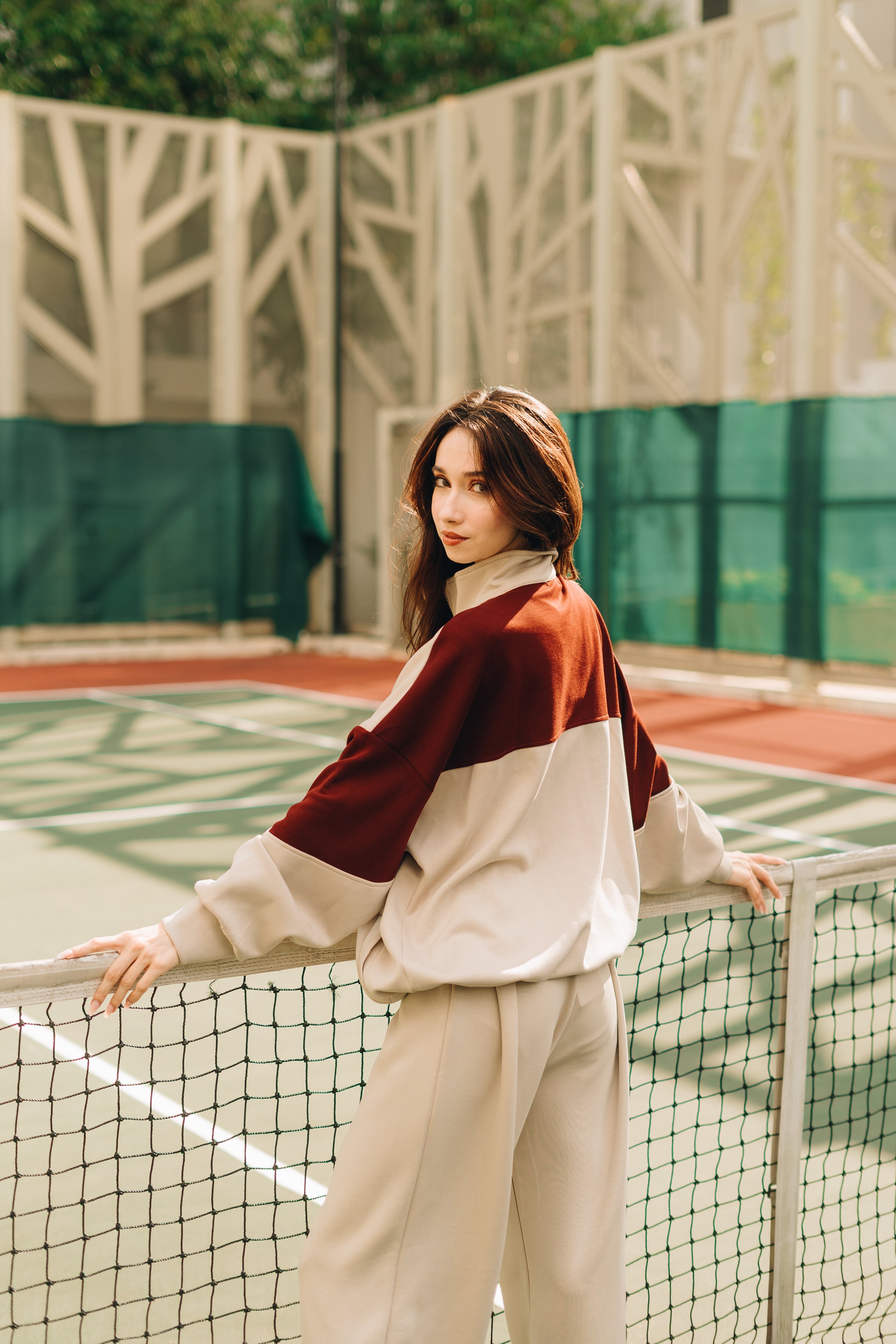 PRE ORDER Habibti Modal Dual Tone Jacket in Maroon
