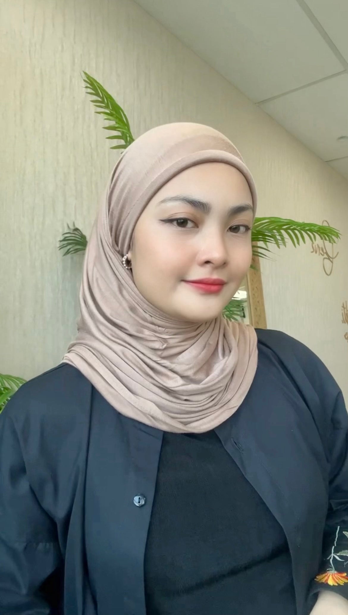 Plain Cotton Jersey Shawl With Inner - Instant