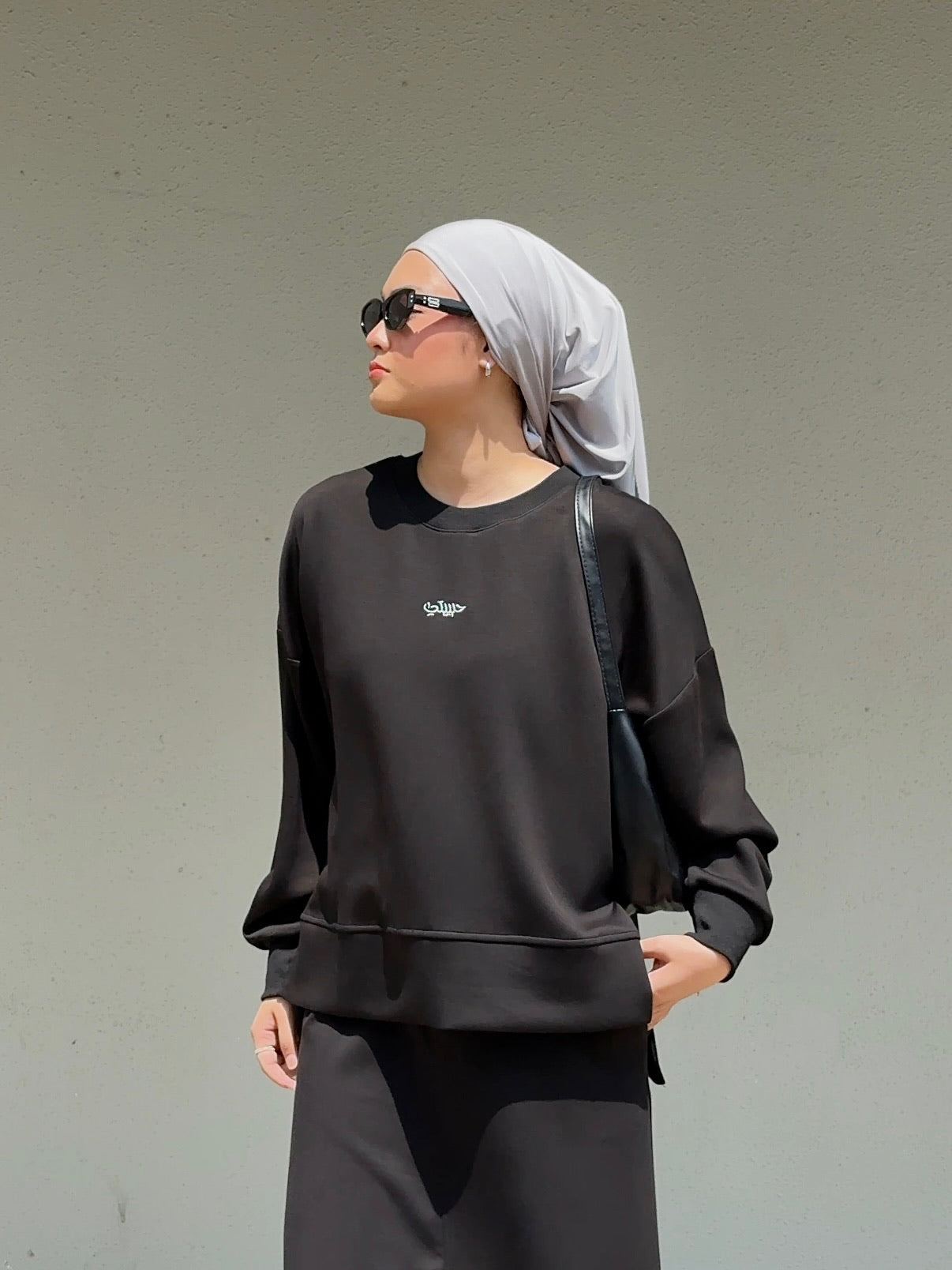 Modal Habibti Sweater in Black
