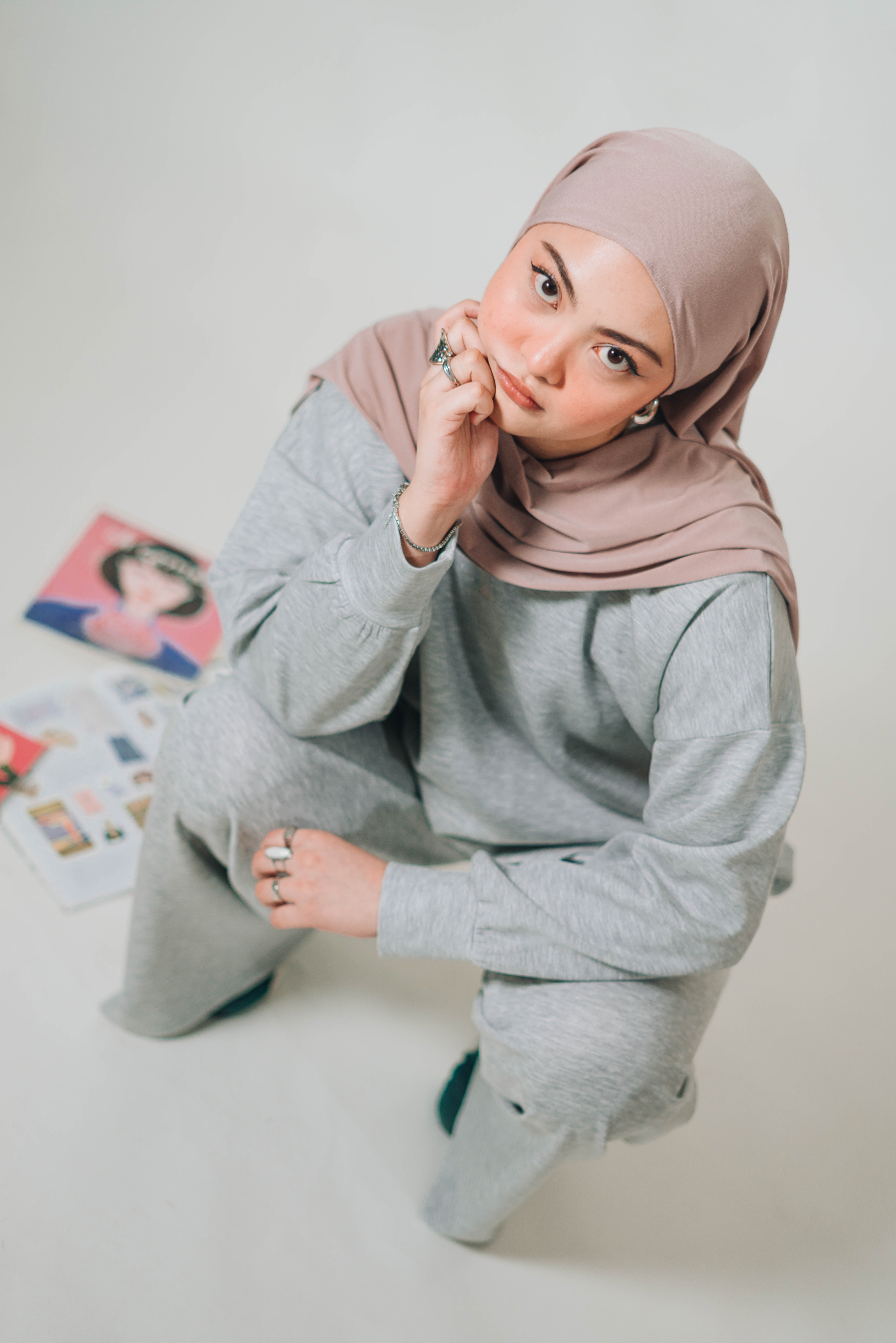 Modal Habibti Sweater in Grey