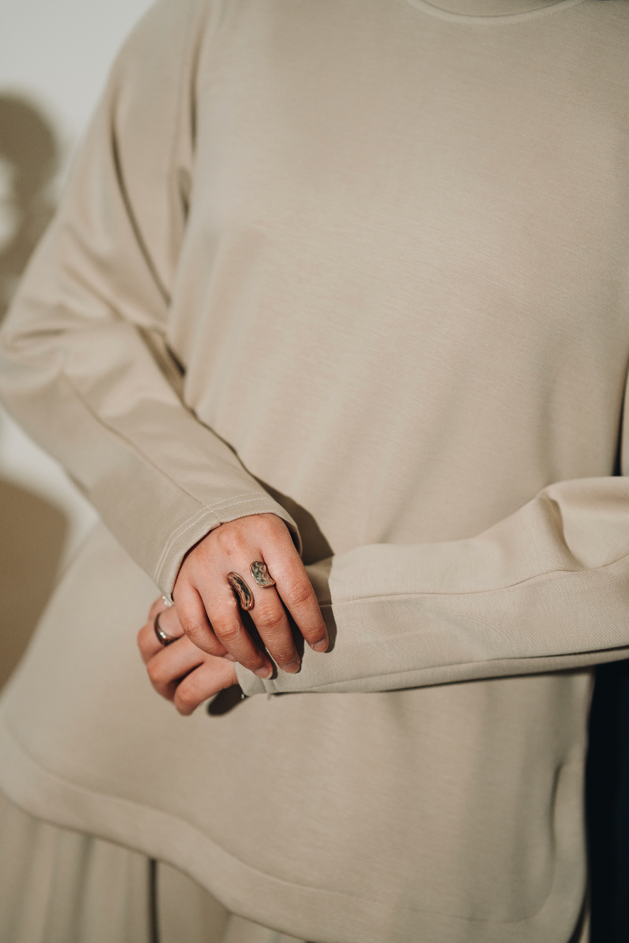 Habibti Lounge Top in Cream